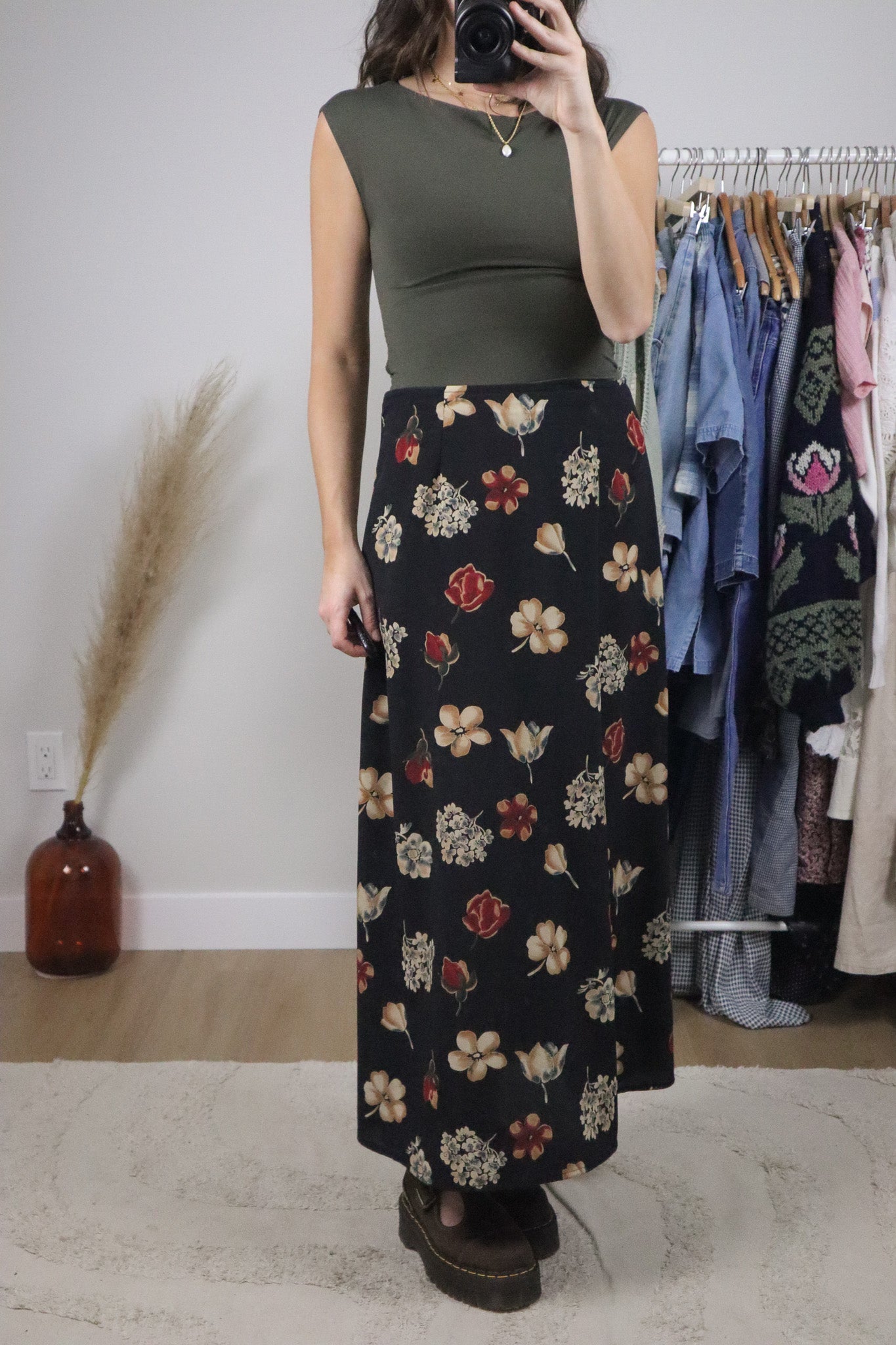 Made in Canada x Vintage x Floral Maxi Skirt (8)