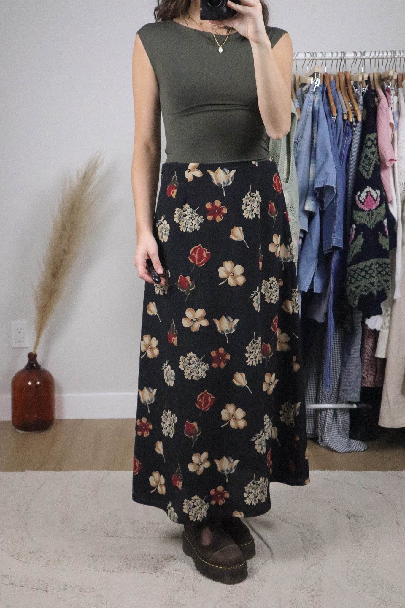 Made in Canada x Vintage x Floral Maxi Skirt (8)