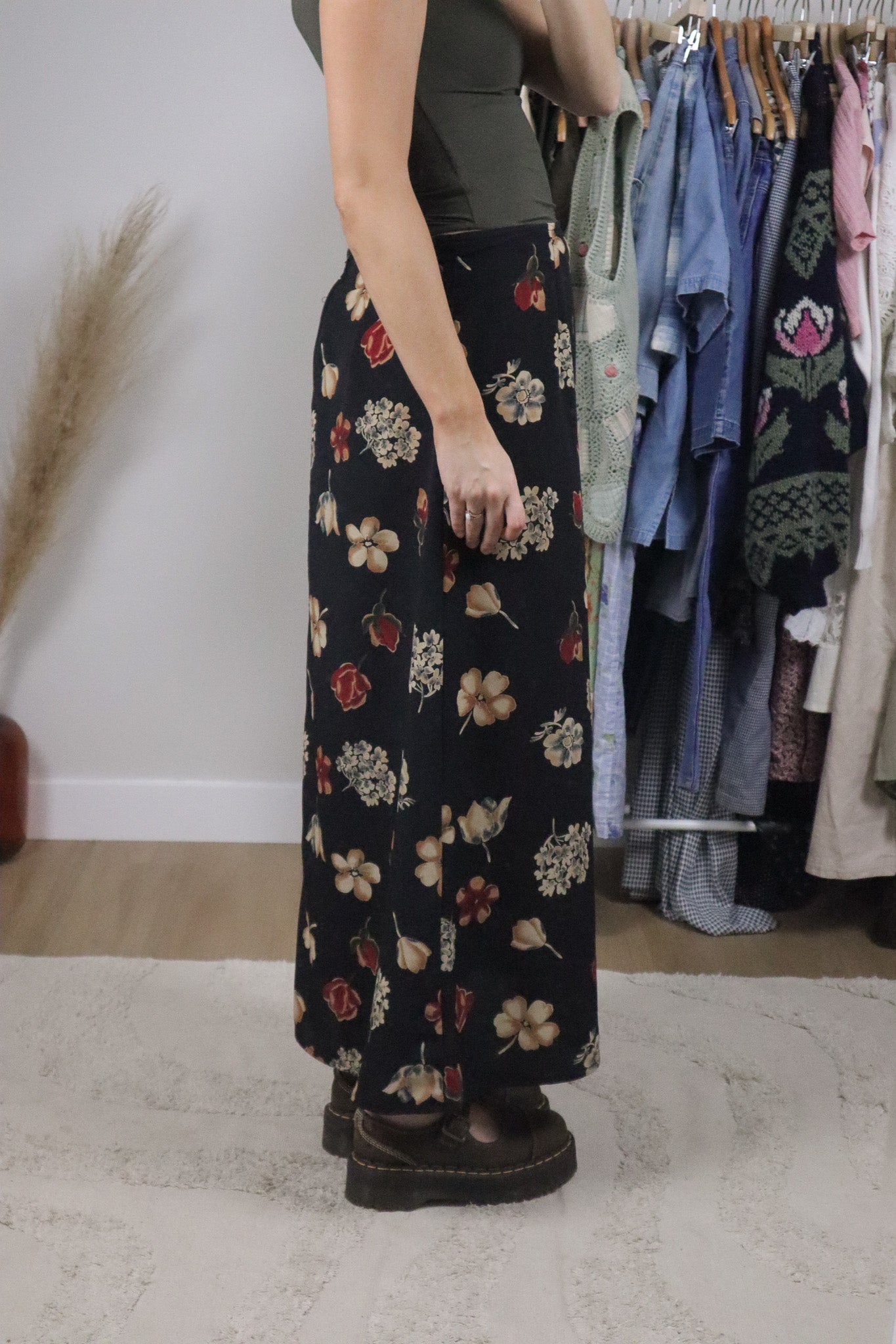Made in Canada x Vintage x Floral Maxi Skirt (8)