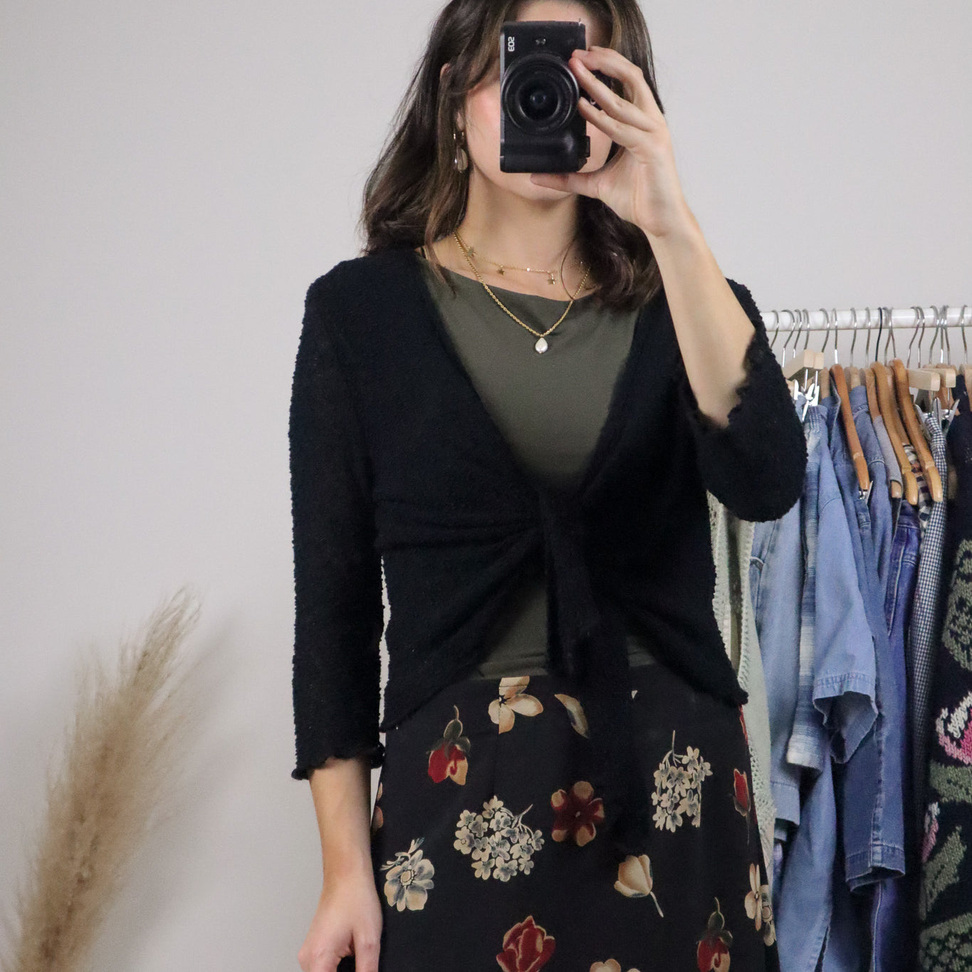Vintage x Tie Knit Cardigan (S)