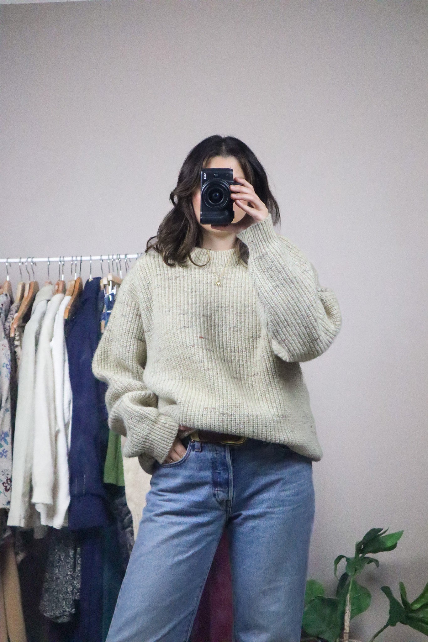Made in Canada x Vintage x Chunky Wool Blend Knit (M)