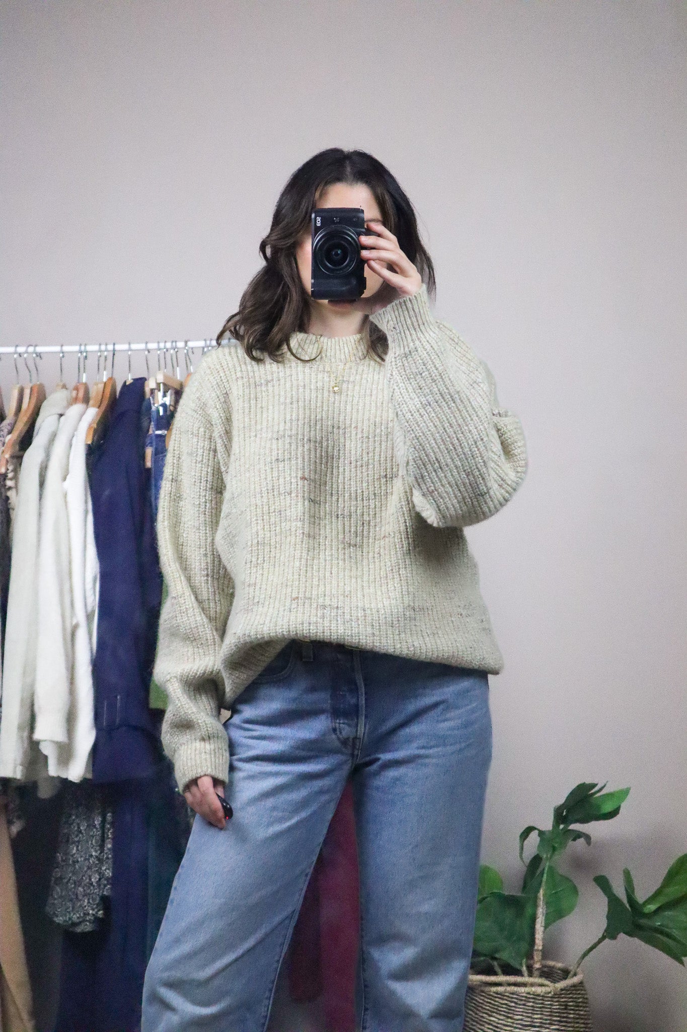 Made in Canada x Vintage x Chunky Wool Blend Knit (M)