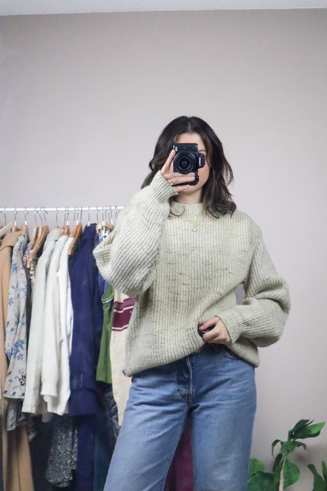 Made in Canada x Vintage x Chunky Wool Blend Knit (M)