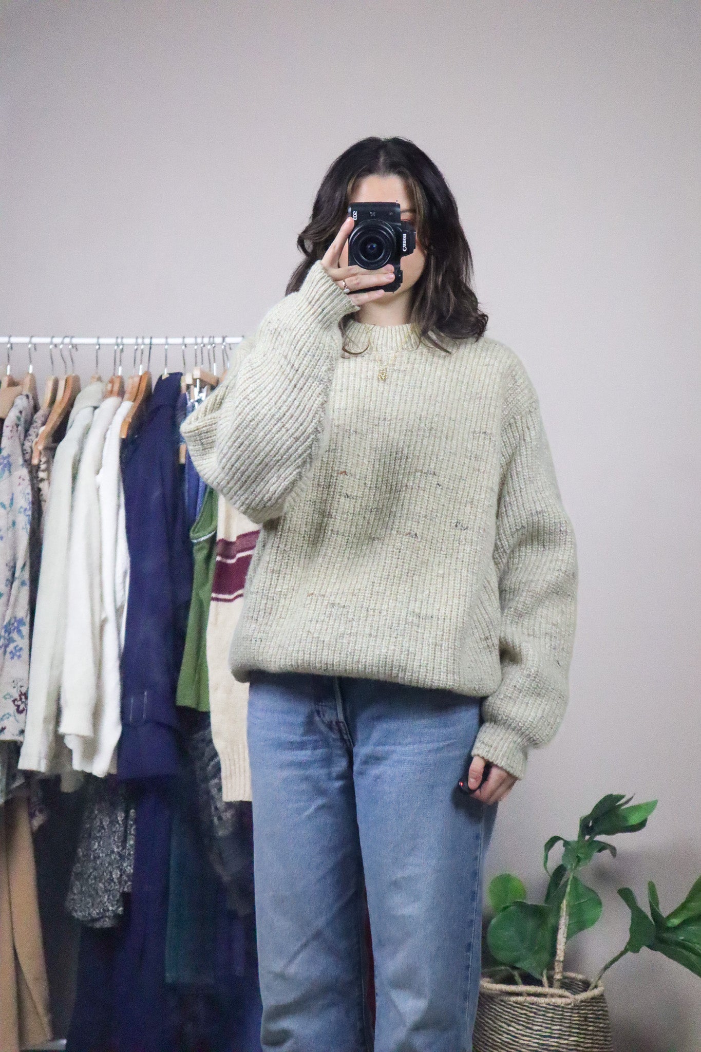 Made in Canada x Vintage x Chunky Wool Blend Knit (M)