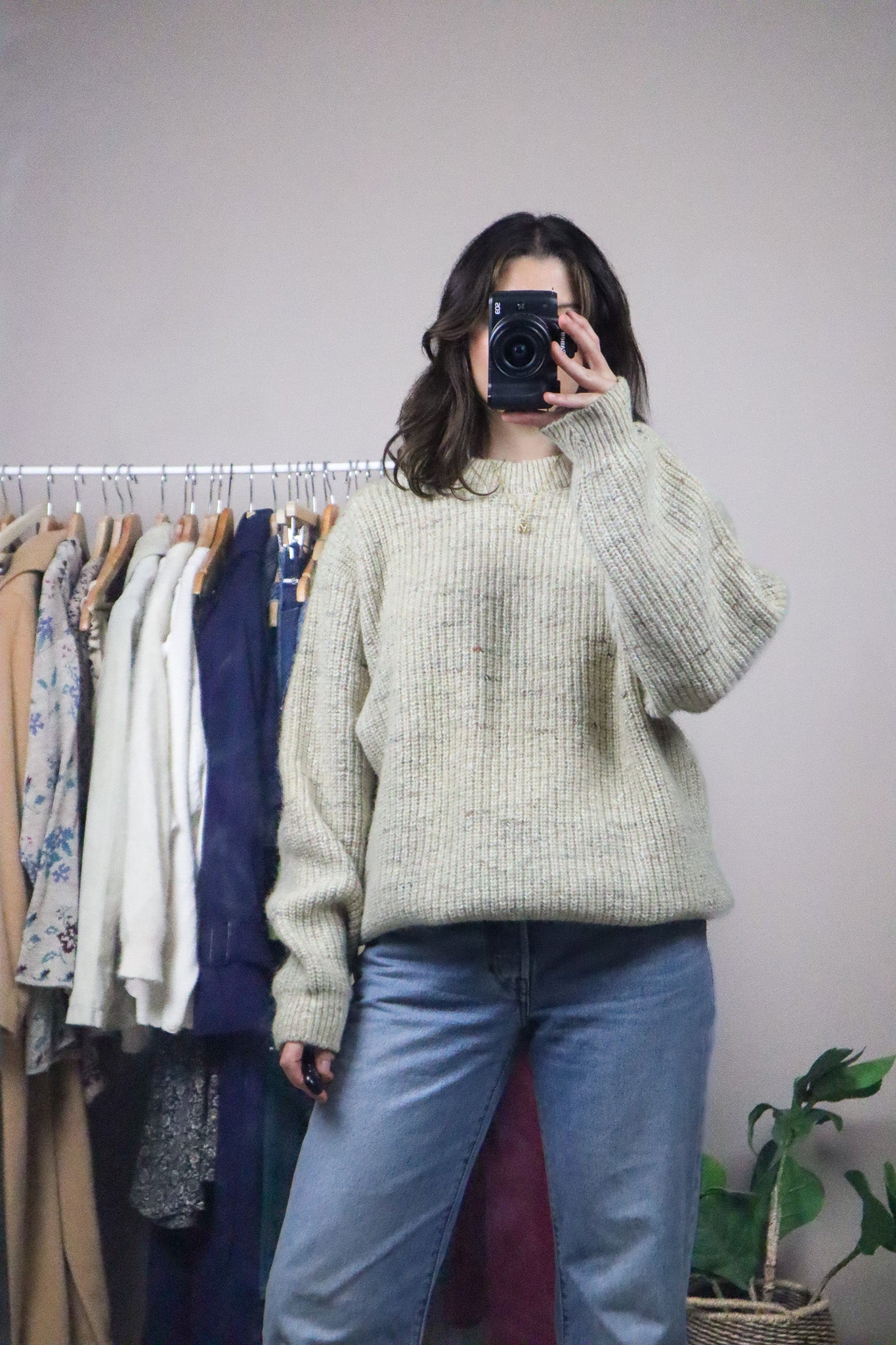 Made in Canada x Vintage x Chunky Wool Blend Knit (M)