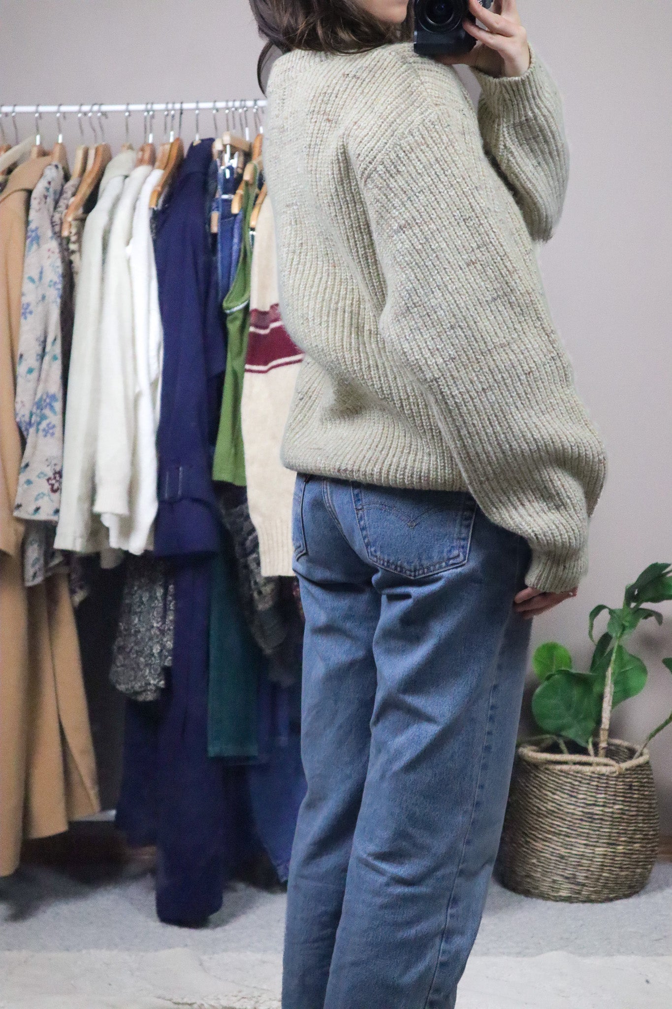 Made in Canada x Vintage x Chunky Wool Blend Knit (M)