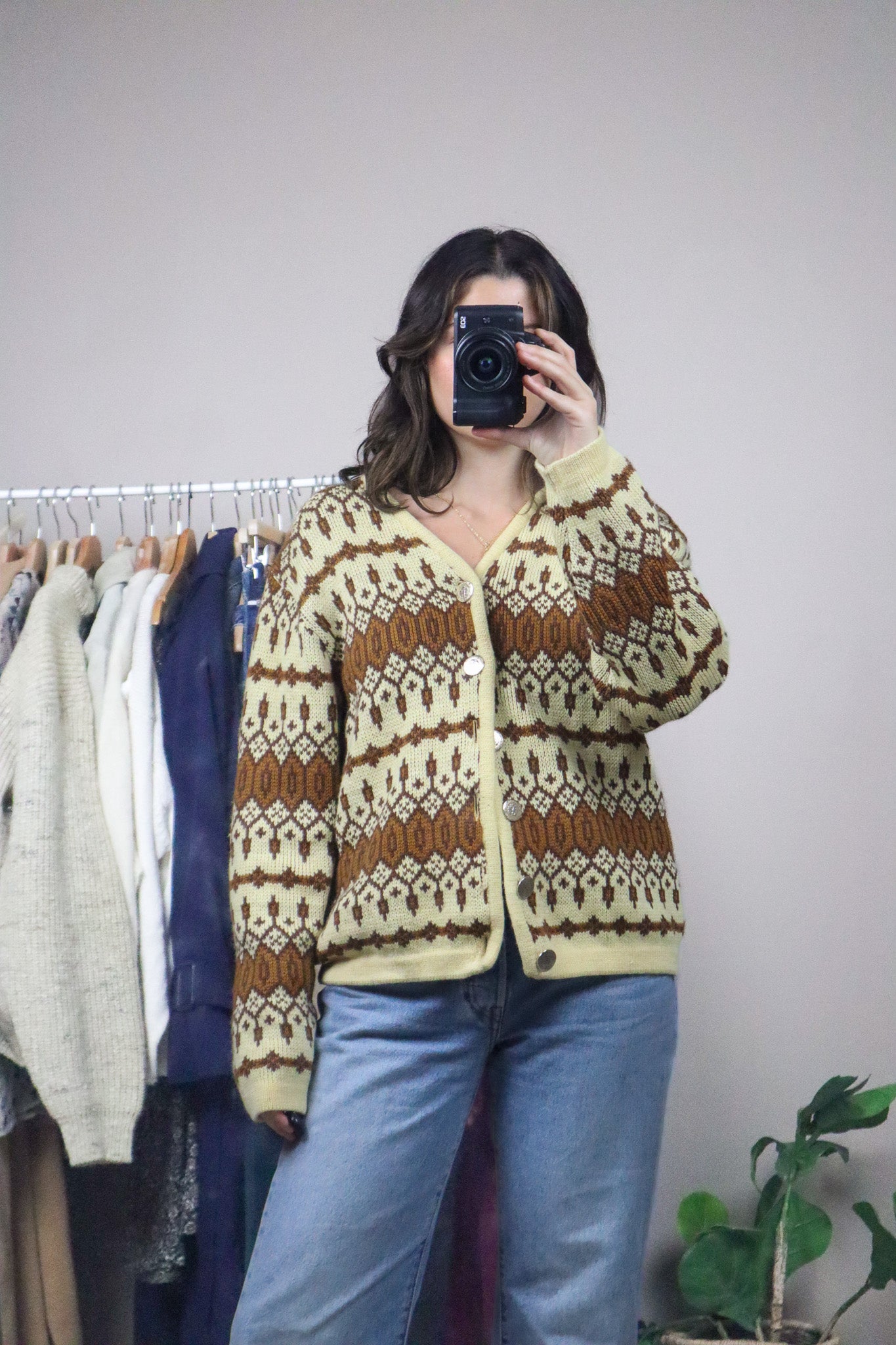 Made in Canada x Vintage x Wool Pattered Cardigan (S-L)
