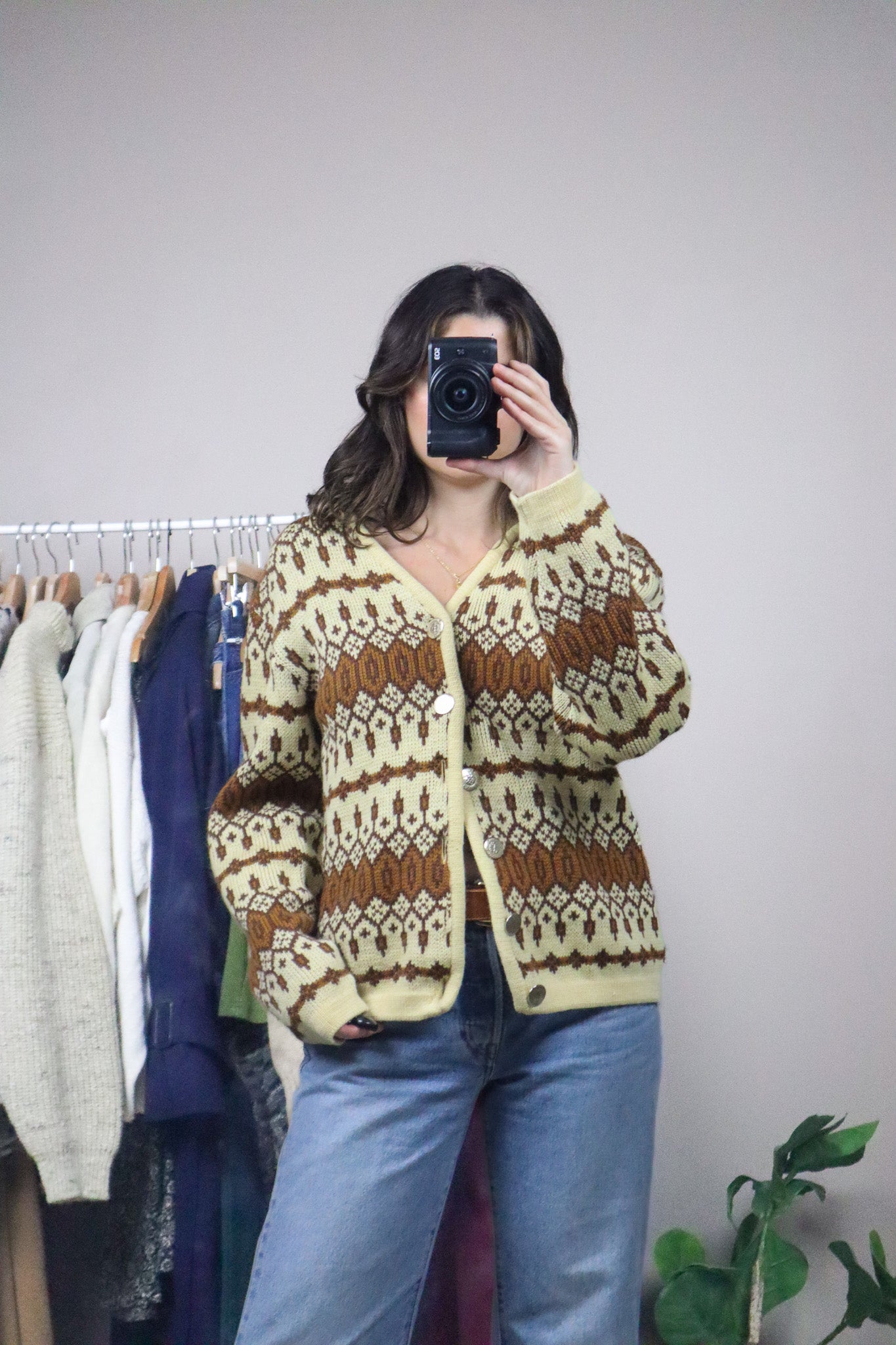 Made in Canada x Vintage x Wool Pattered Cardigan (S-L)