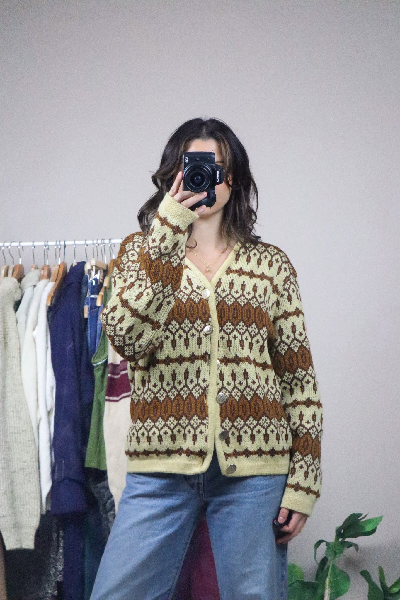 Made in Canada x Vintage x Wool Pattered Cardigan (S-L)