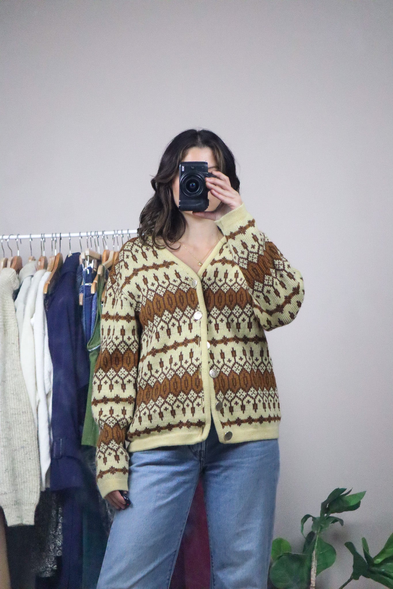 Made in Canada x Vintage x Wool Pattered Cardigan (S-L)