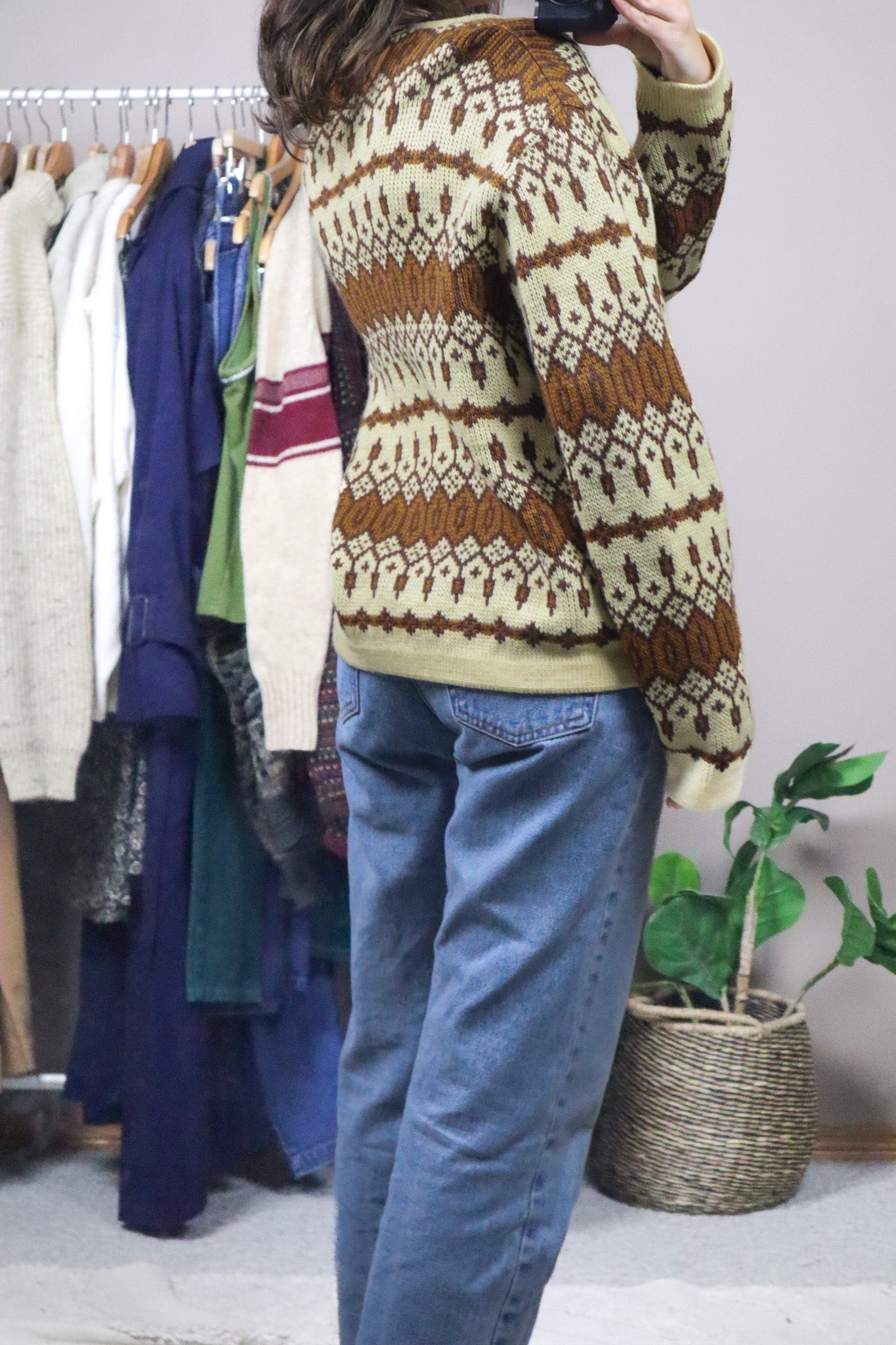 Made in Canada x Vintage x Wool Pattered Cardigan (S-L)