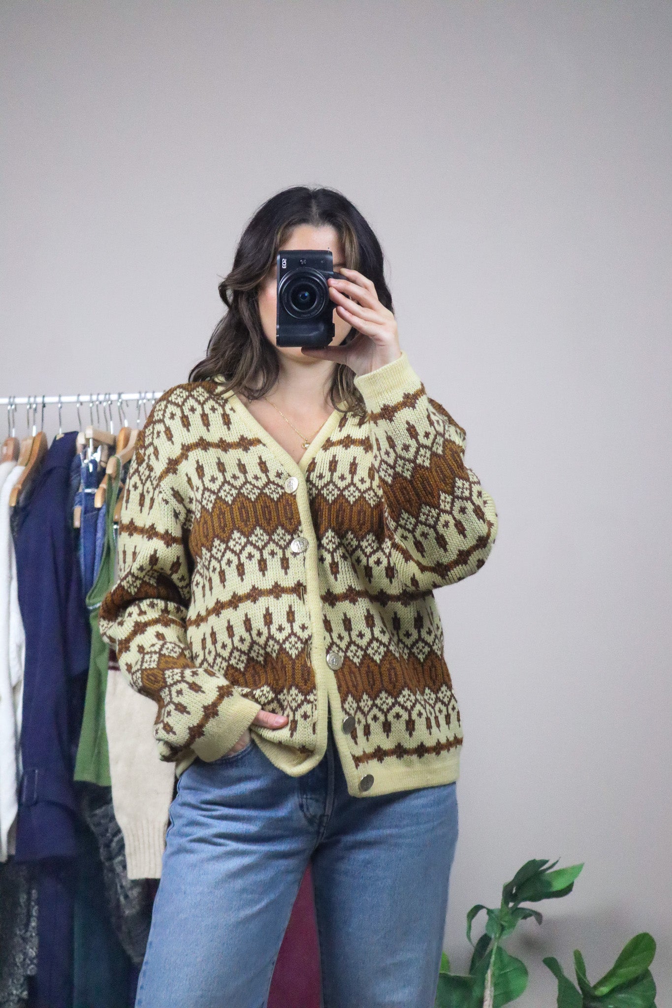Made in Canada x Vintage x Wool Pattered Cardigan (S-L)