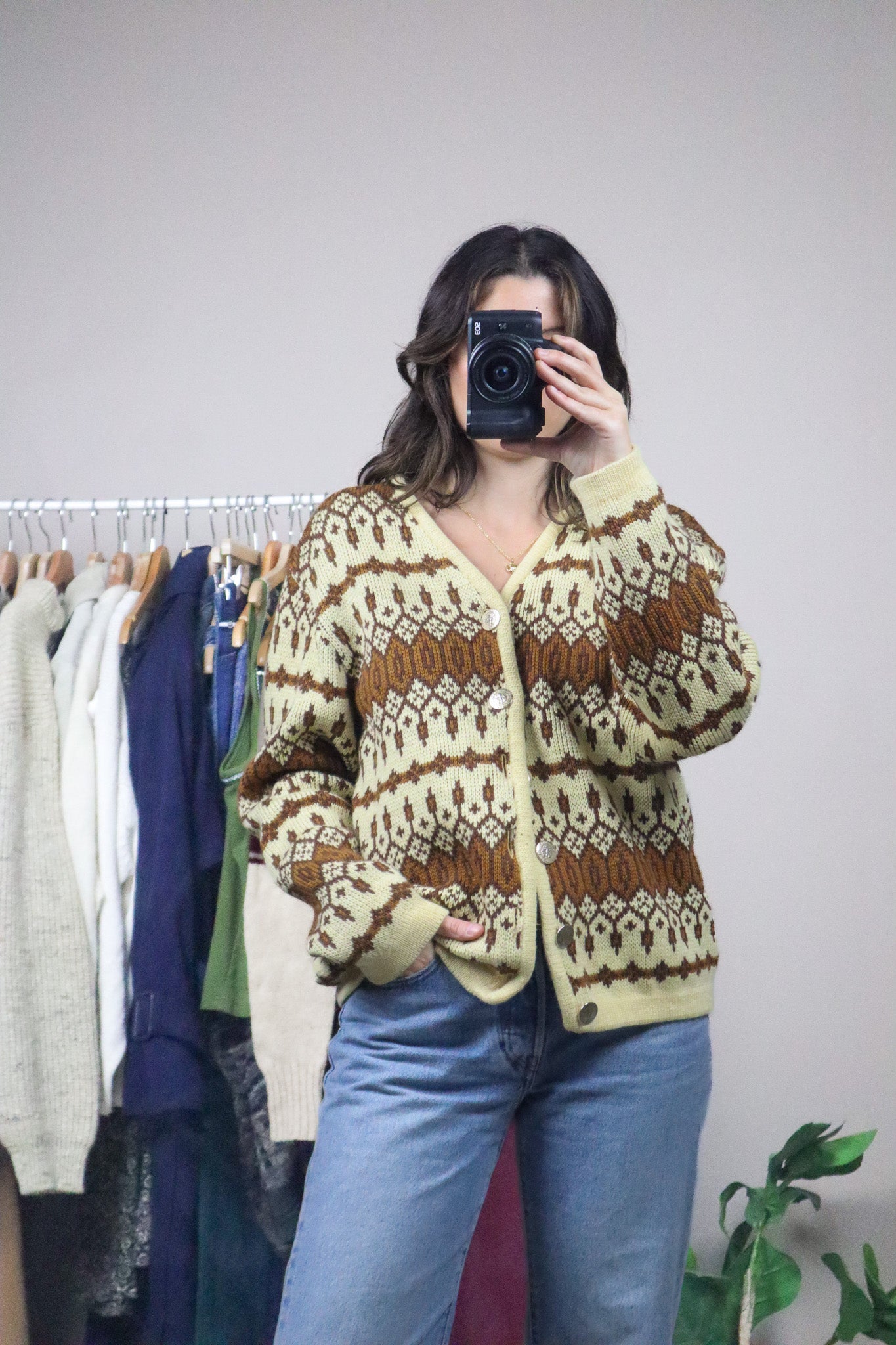 Made in Canada x Vintage x Wool Pattered Cardigan (S-L)