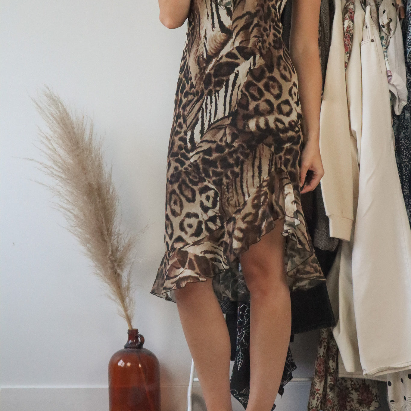 Vintage x Animal Print Dress (S)