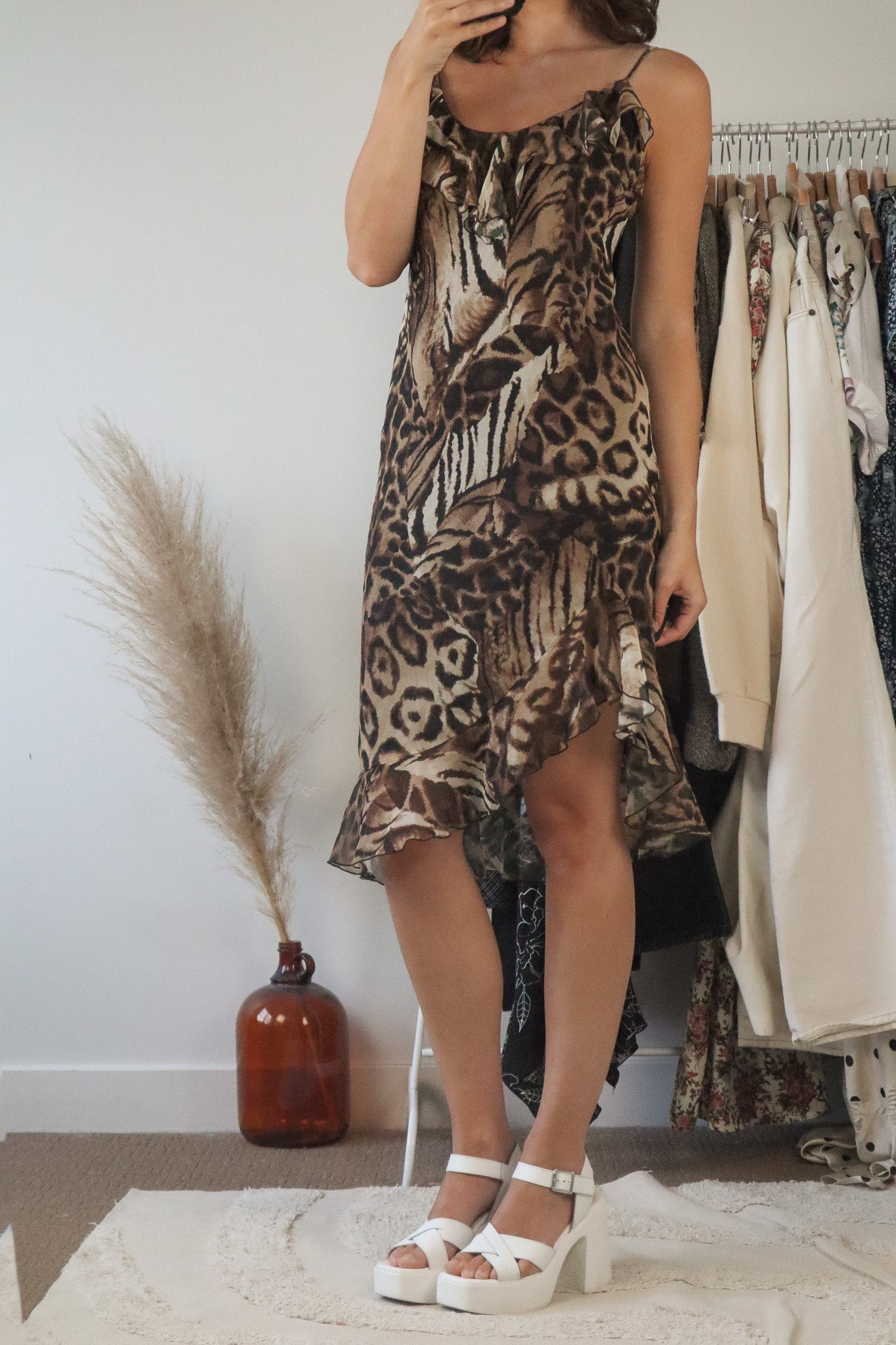 Vintage x Animal Print Dress (S)