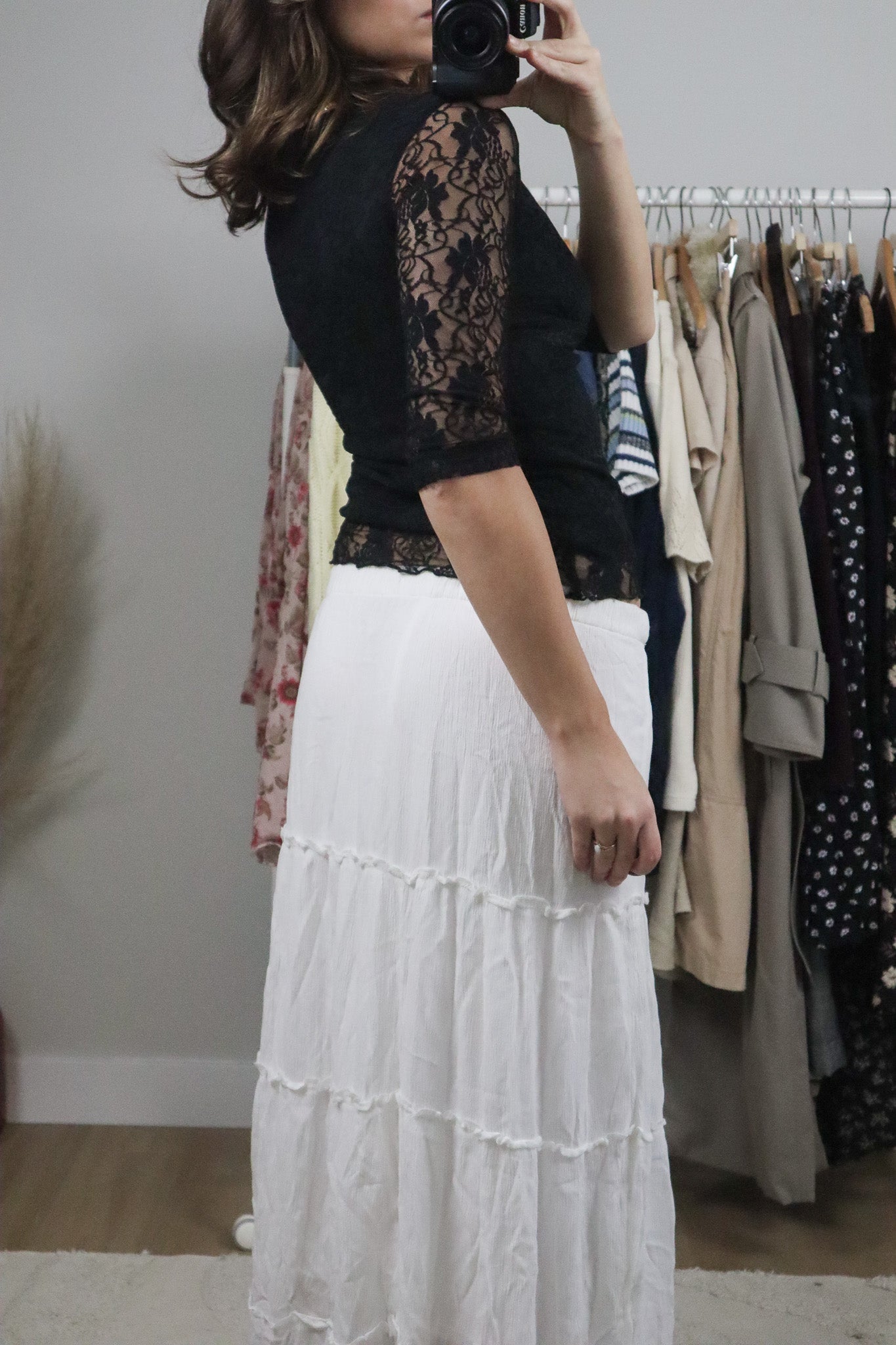 Made in Canada x Vintage x Lace Blouse (XS/S)