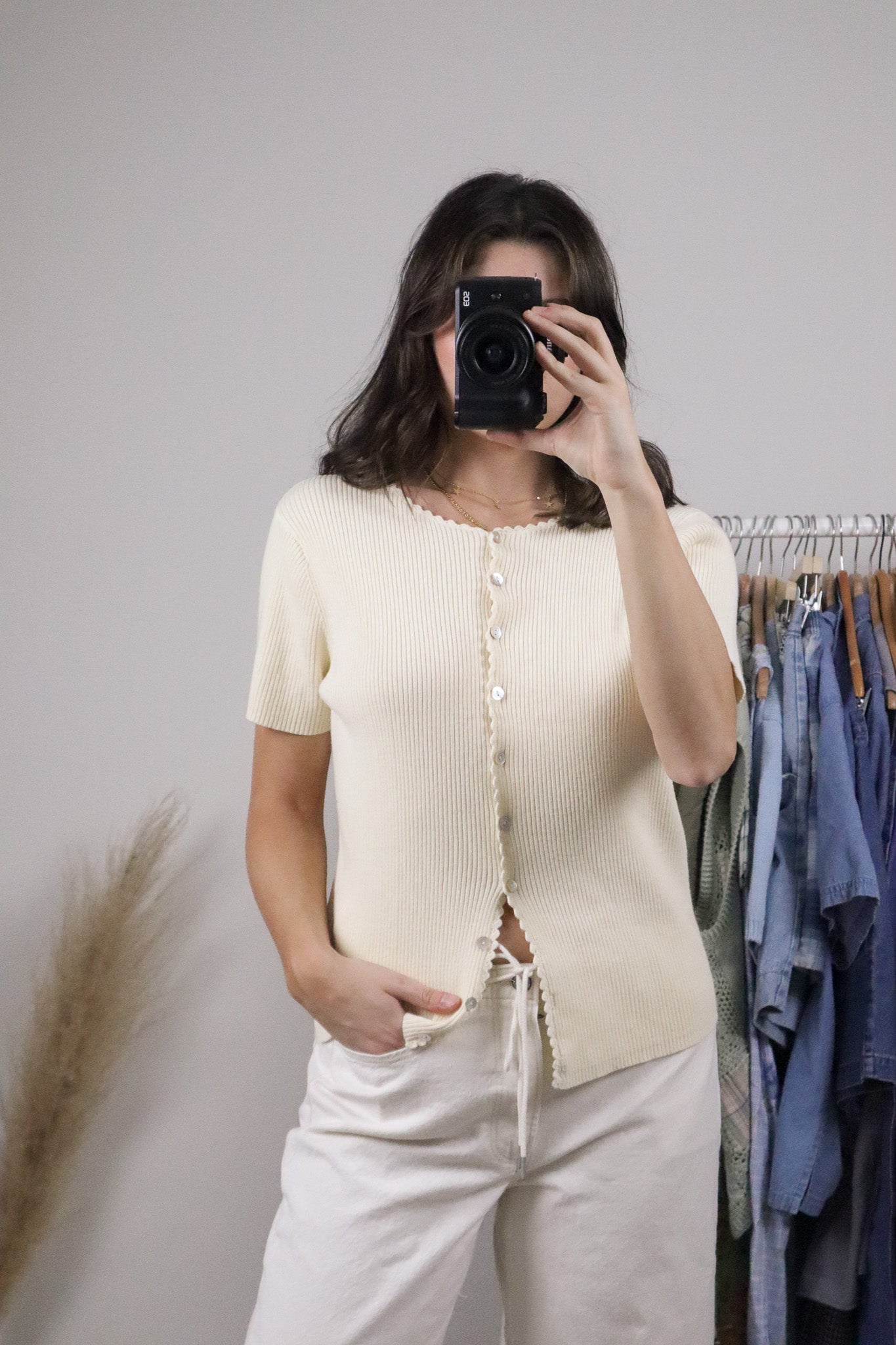 Vintage x Cotton Knit Short-Sleeve Knit (M)