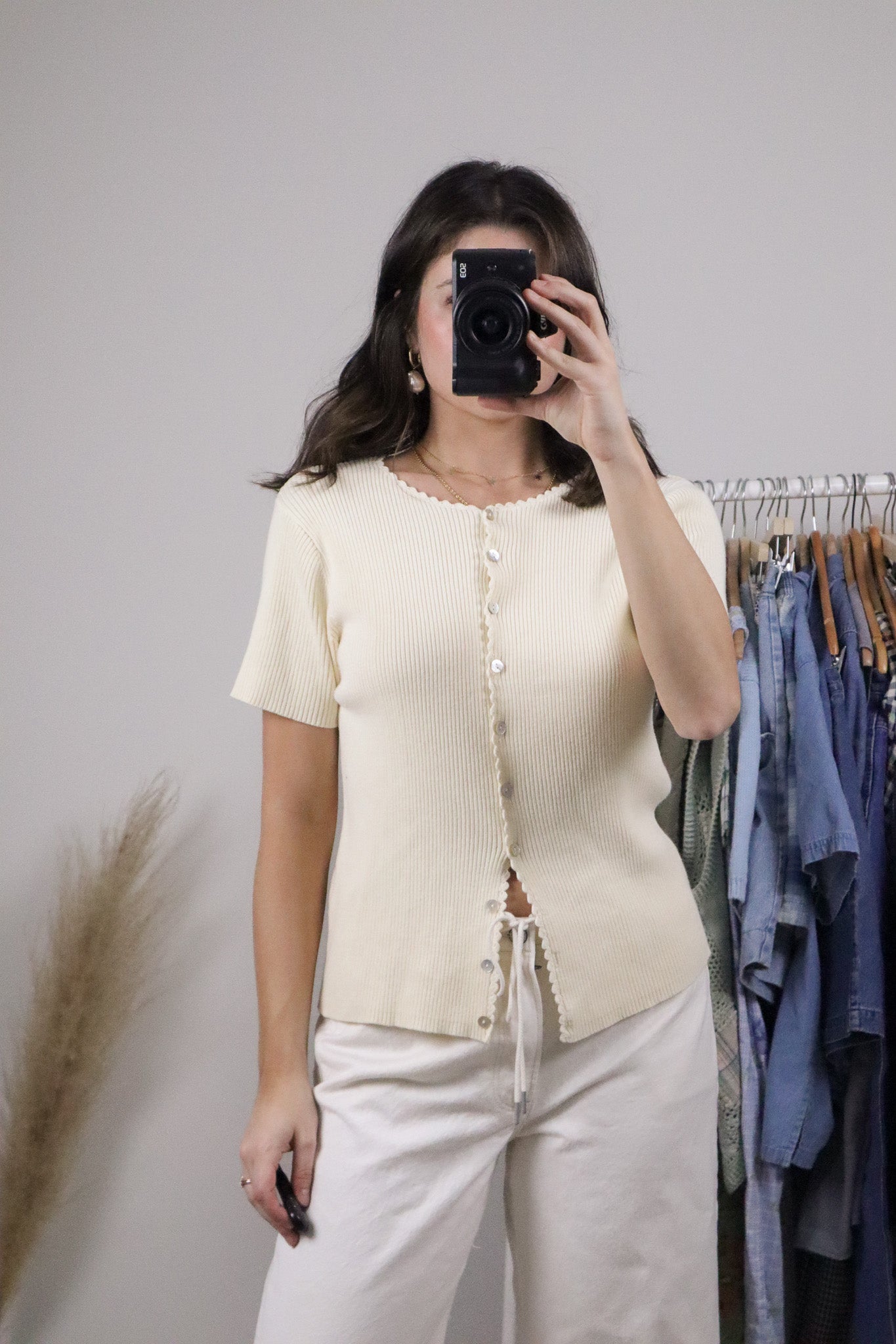 Vintage x Cotton Knit Short-Sleeve Knit (M)