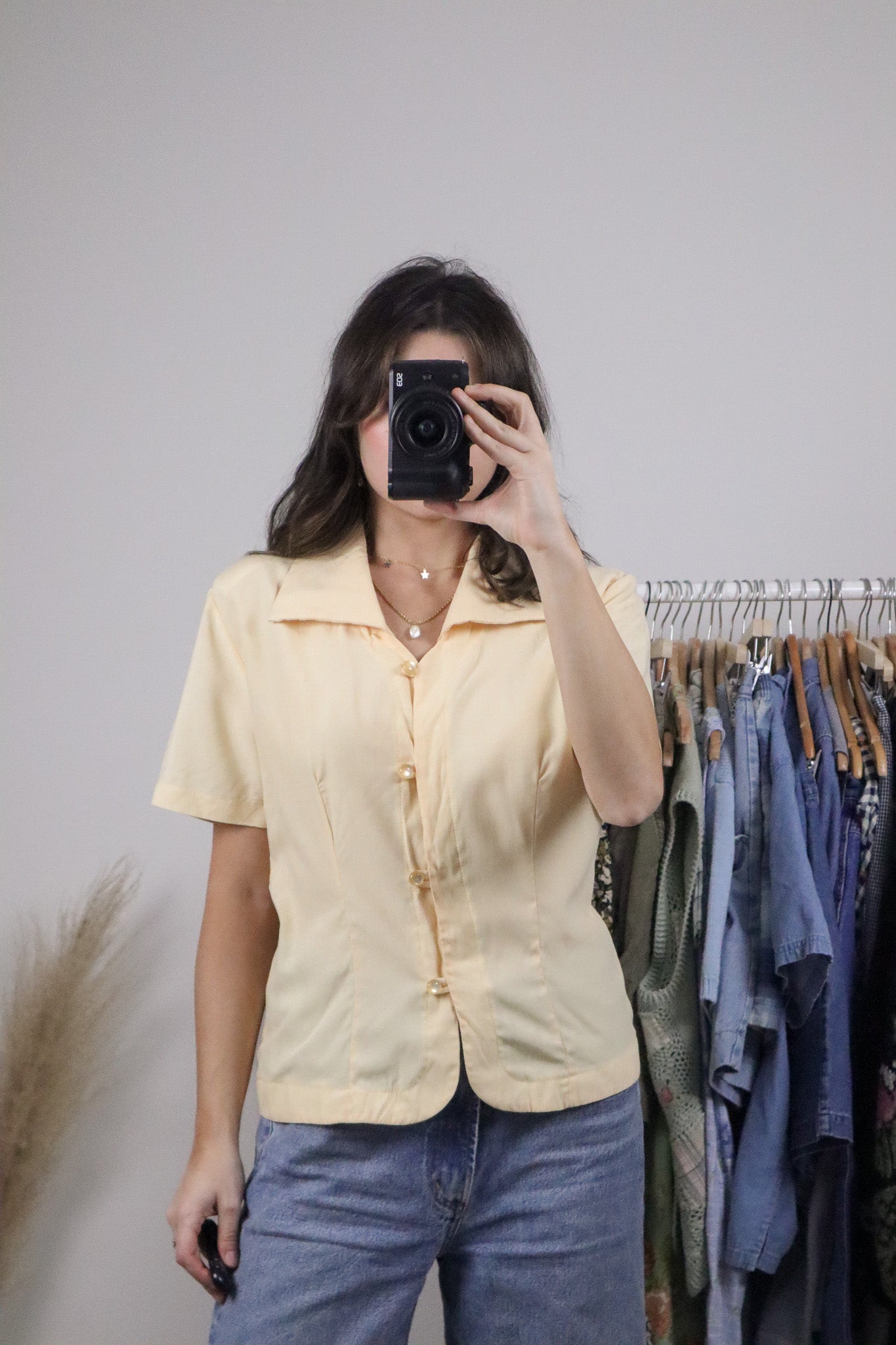 Made in Canada x Vintage x Collared Blouse (S)