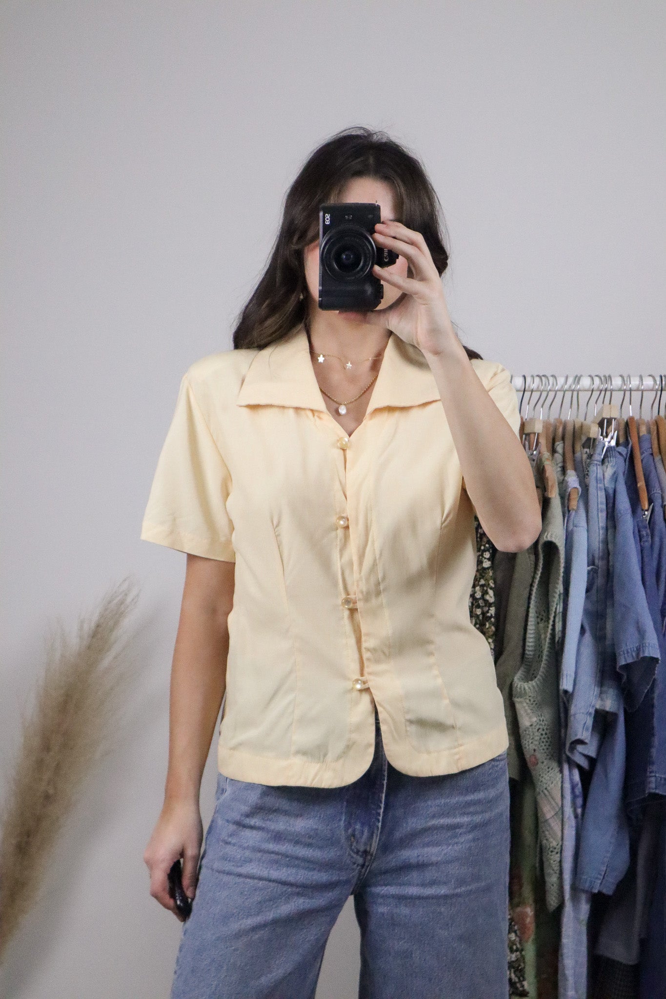 Made in Canada x Vintage x Collared Blouse (S)