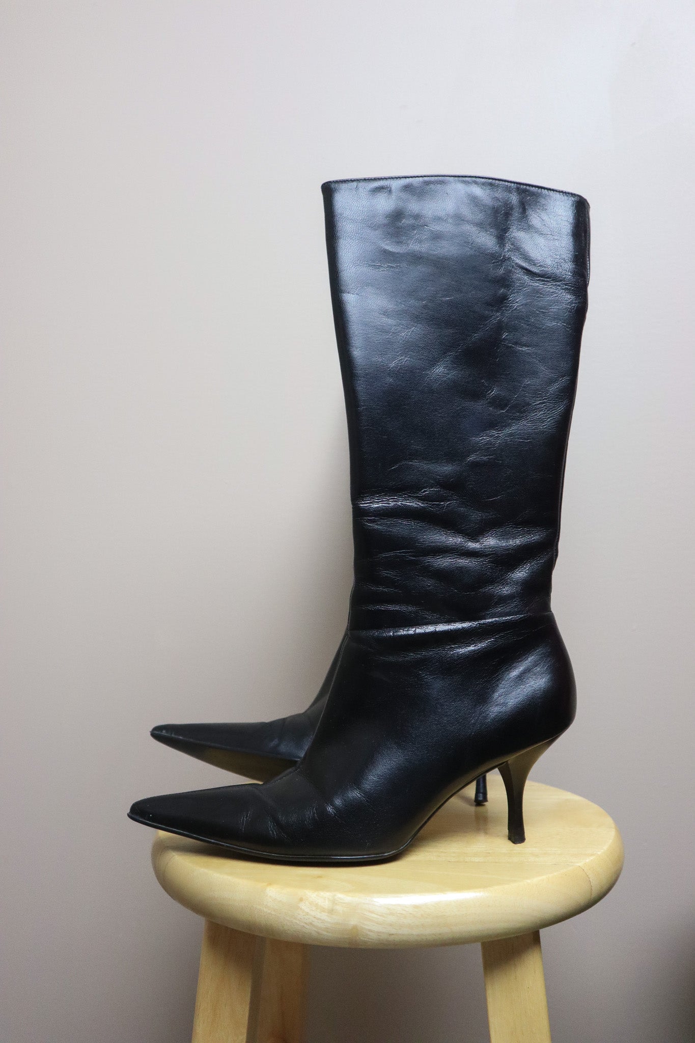 Vintage x Leather Boots (6.5)