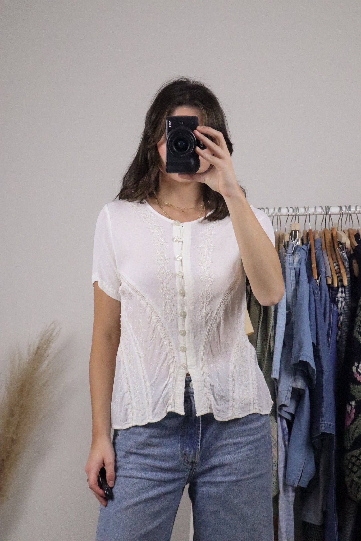 Vintage x Lace/Embroidered/Beaded Blouse (6)