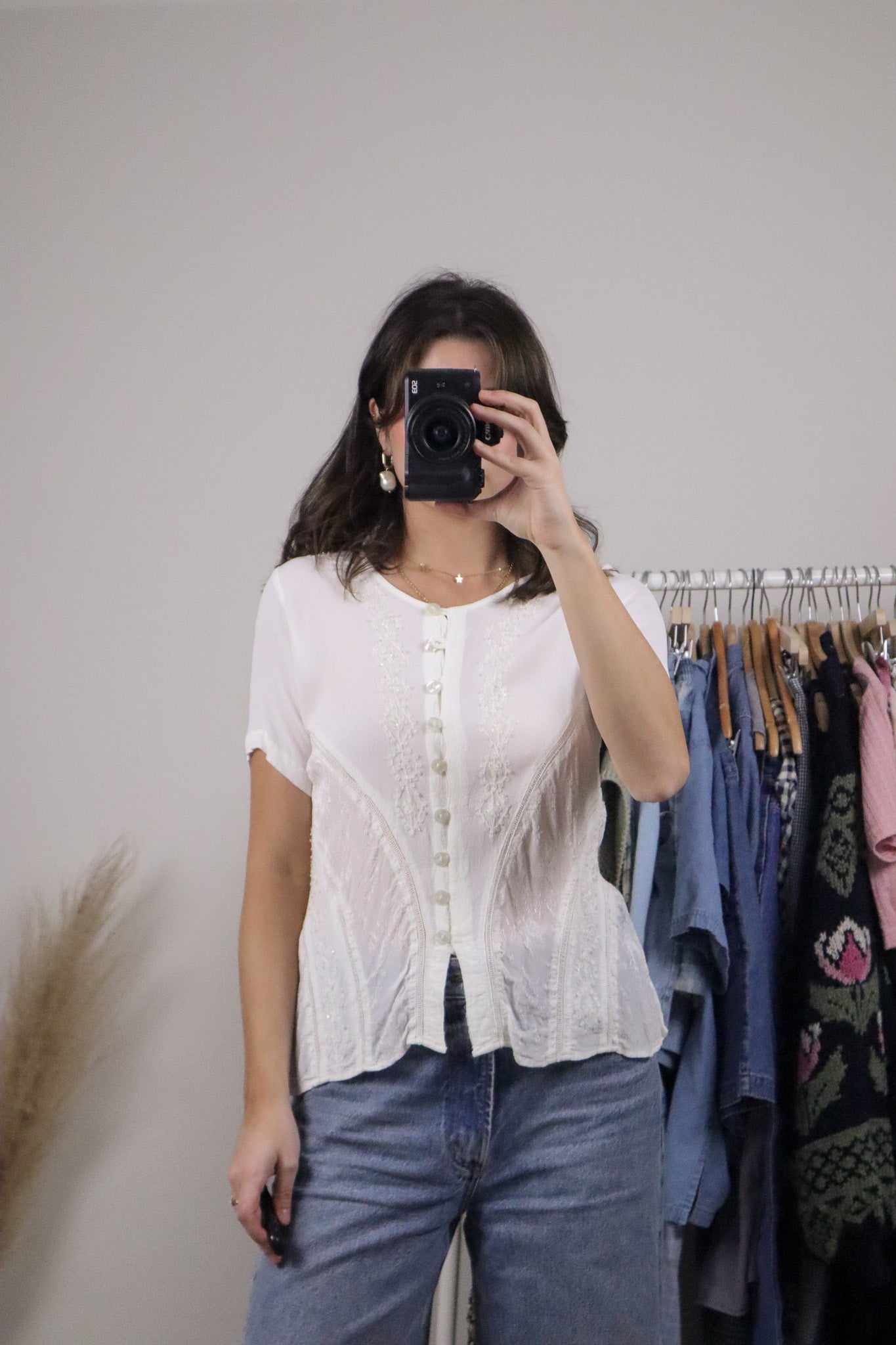 Vintage x Lace/Embroidered/Beaded Blouse (6)
