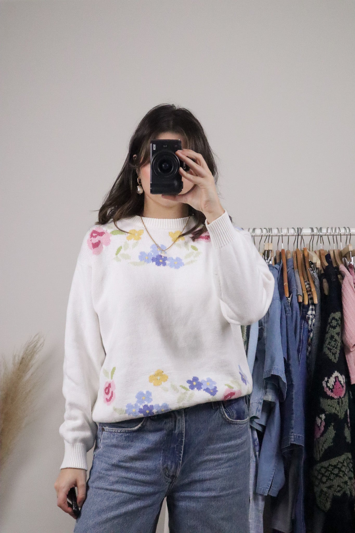 Vintage x Cotton Flower Sweater (S)