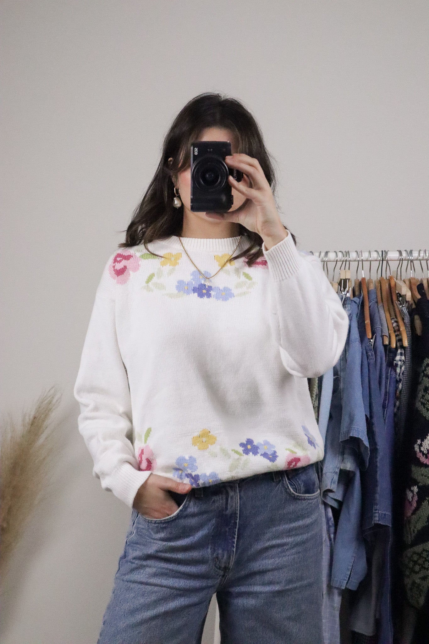Vintage x Cotton Flower Sweater (S)