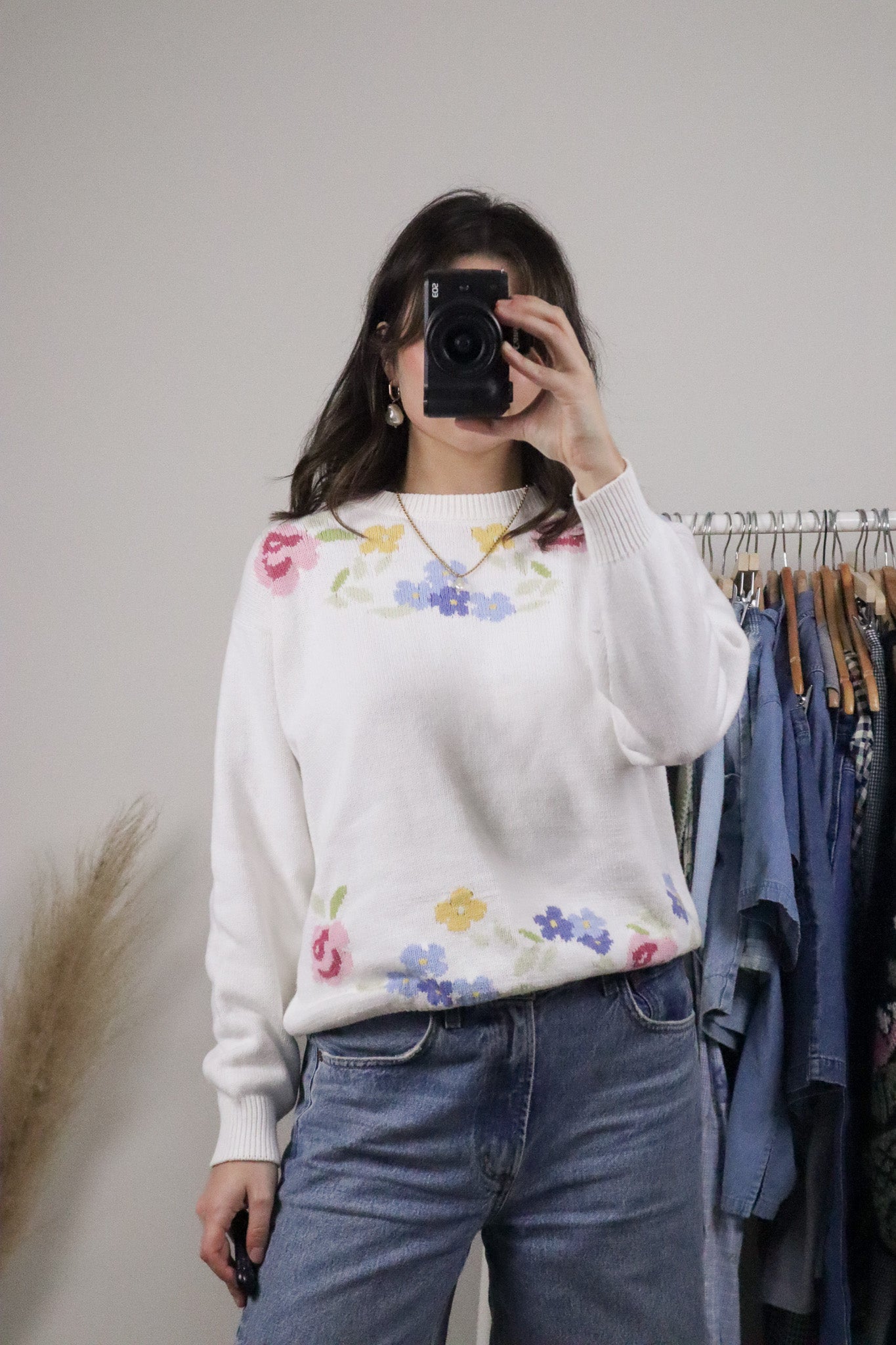 Vintage x Cotton Flower Sweater (S)