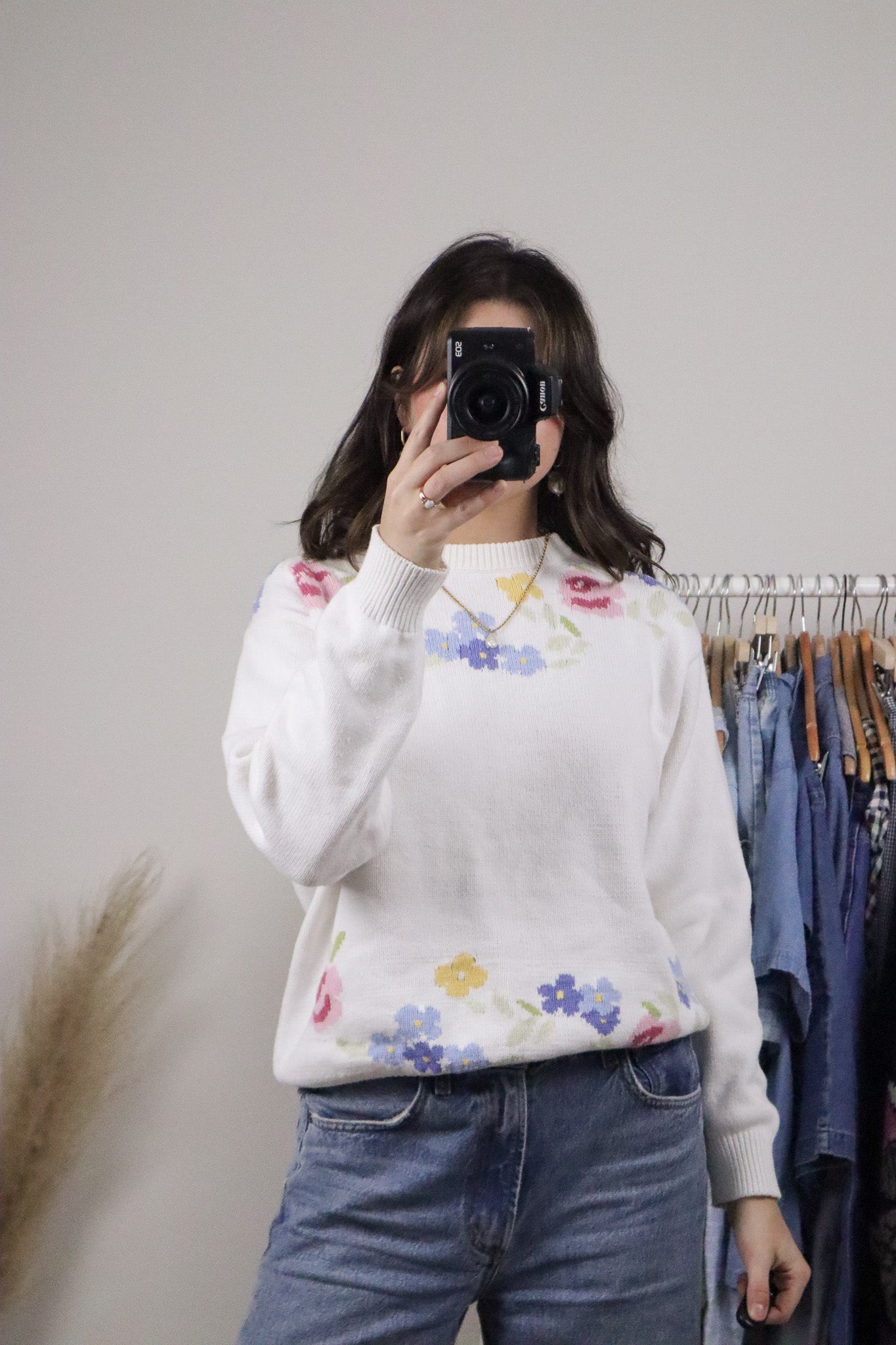 Vintage x Cotton Flower Sweater (S)