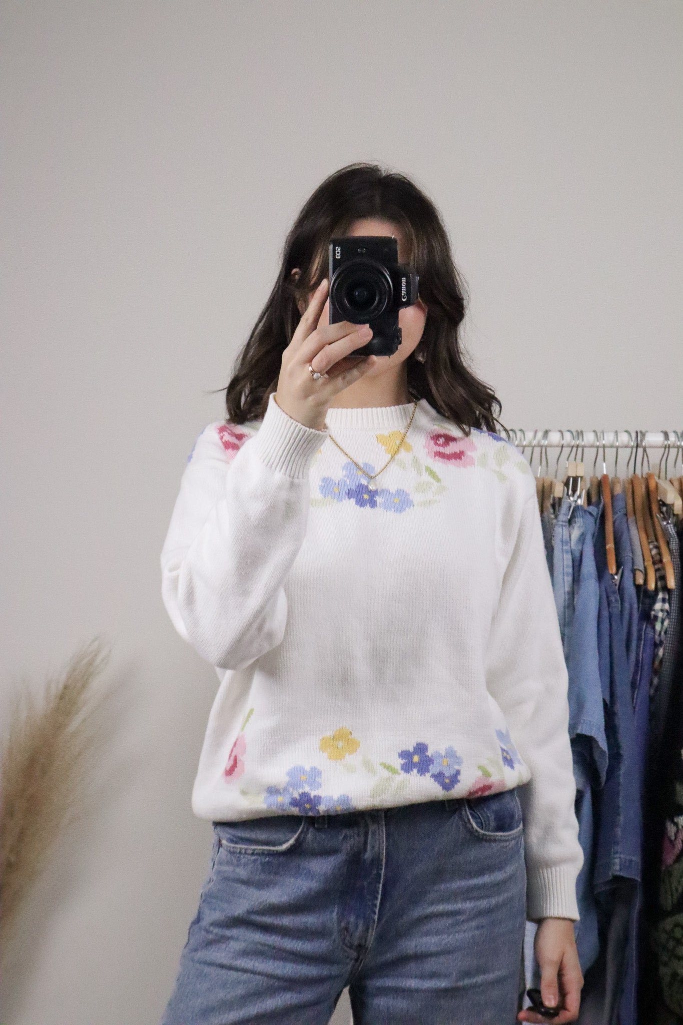 Vintage x Cotton Flower Sweater (S)
