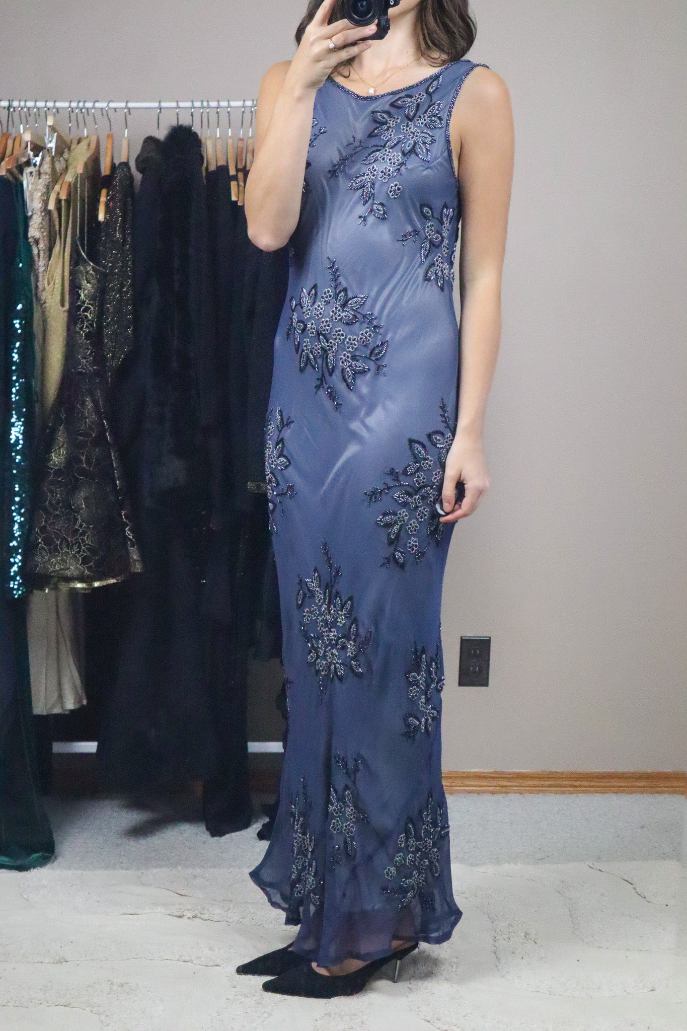 Vintage x Silk Beaded Maxi Dress (4)