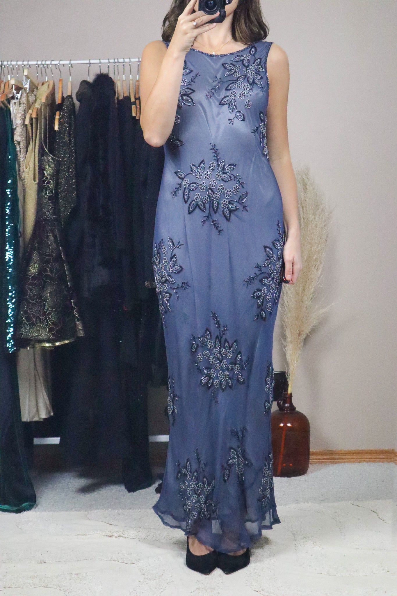 Vintage x Silk Beaded Maxi Dress (4)