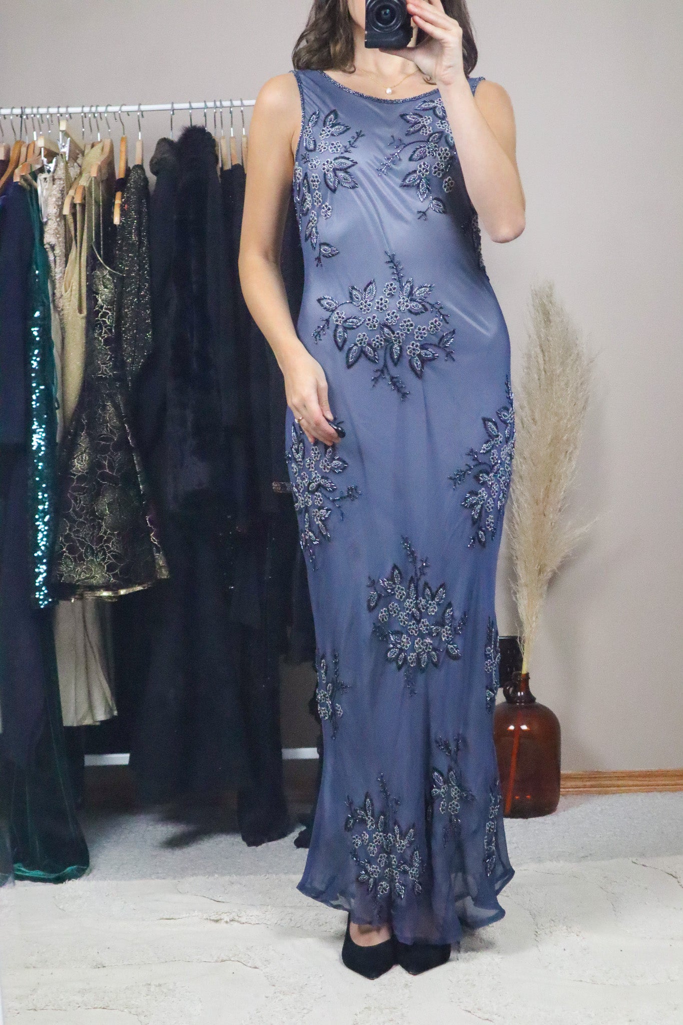 Vintage x Silk Beaded Maxi Dress (4)