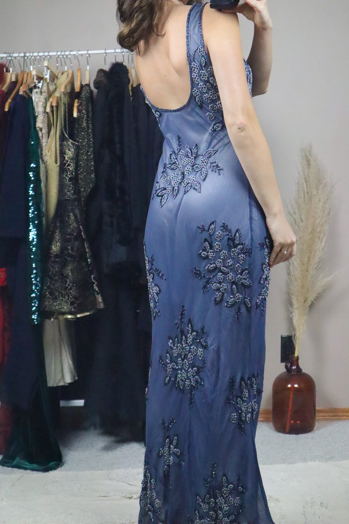 Vintage x Silk Beaded Maxi Dress (4)