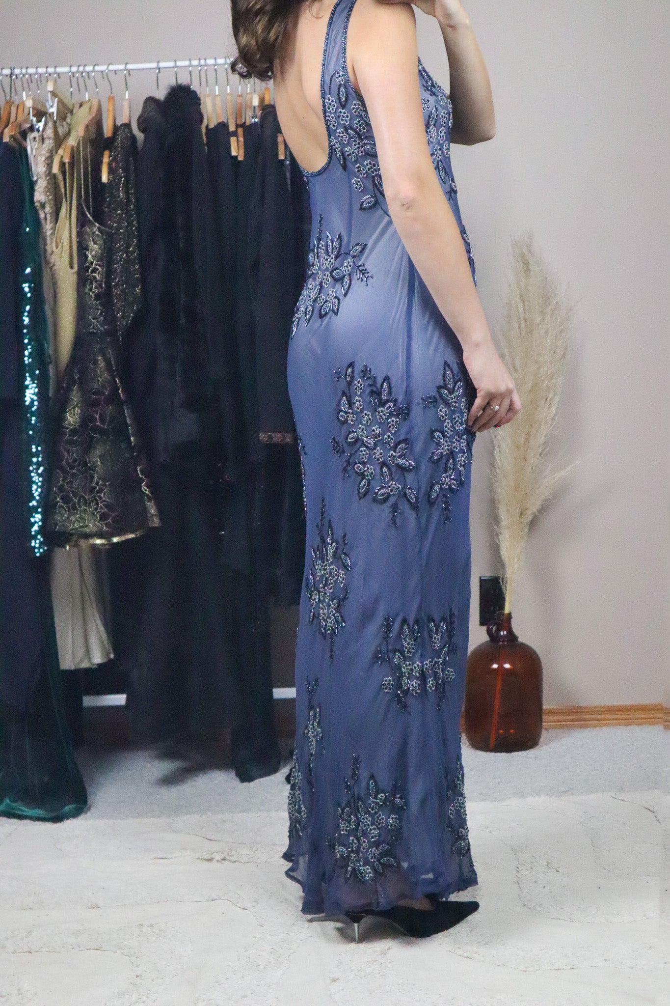 Vintage x Silk Beaded Maxi Dress (4)