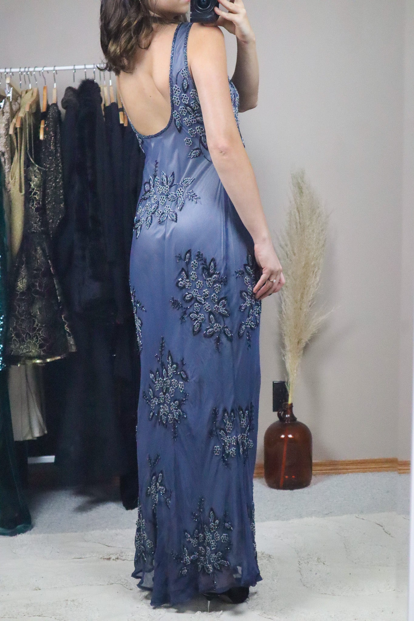 Vintage x Silk Beaded Maxi Dress (4)