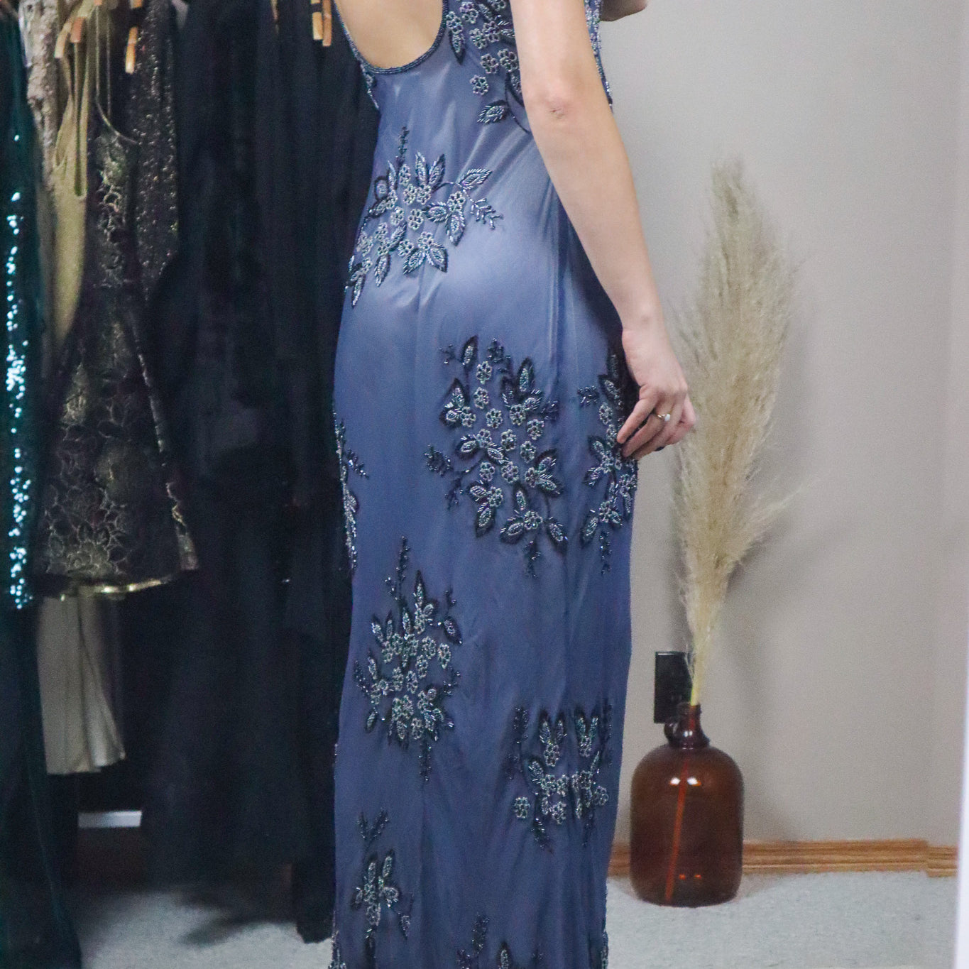 Vintage x Silk Beaded Maxi Dress (4)