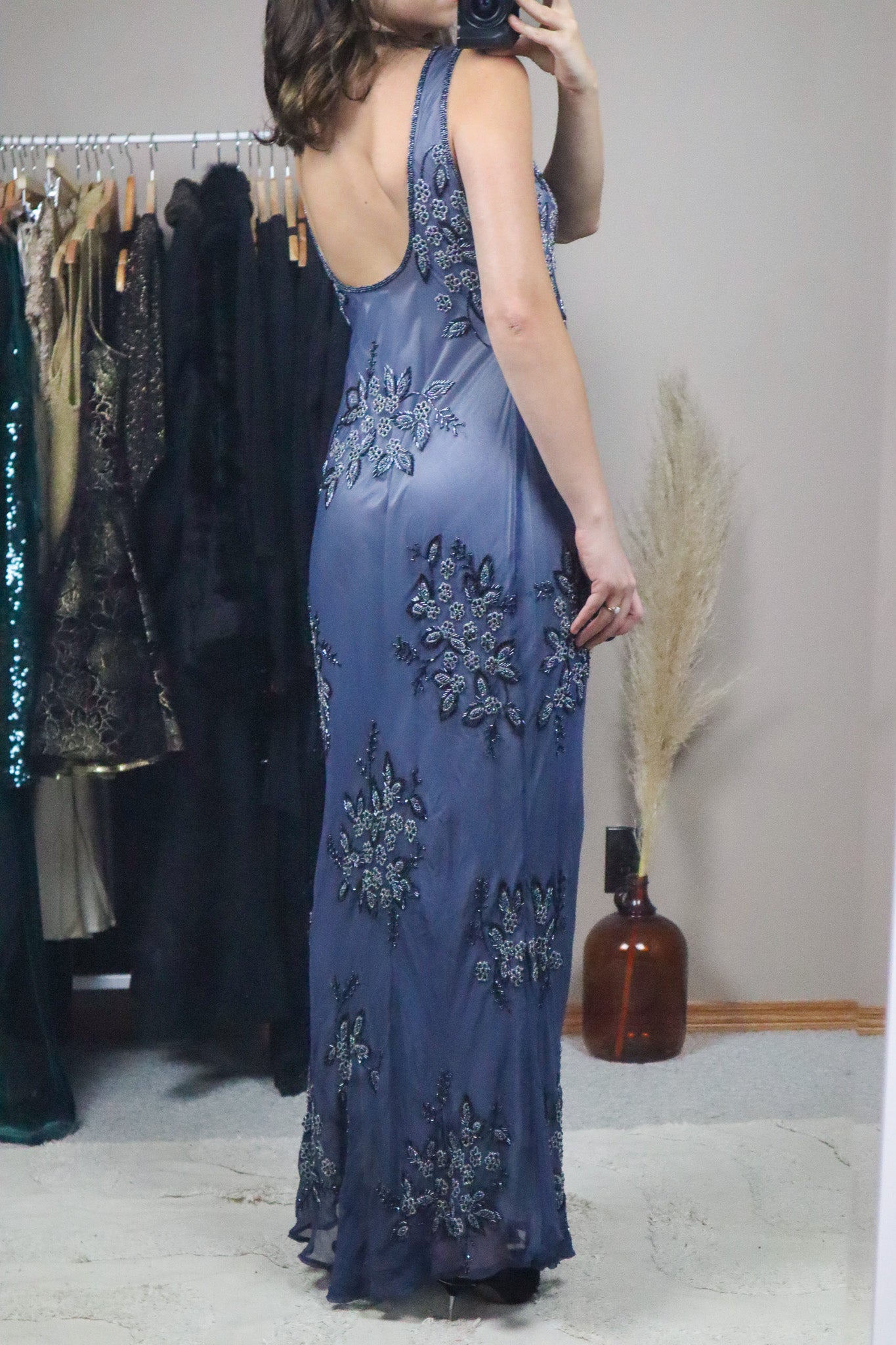 Vintage x Silk Beaded Maxi Dress (4)