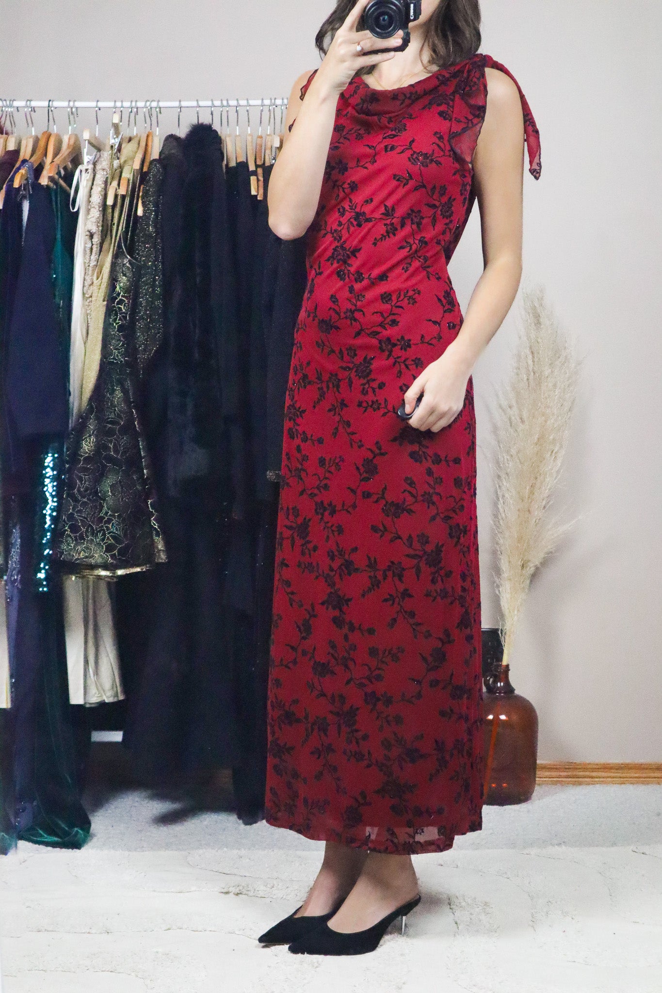 Vintage x Velvet Mesh Maxi Dress (M)