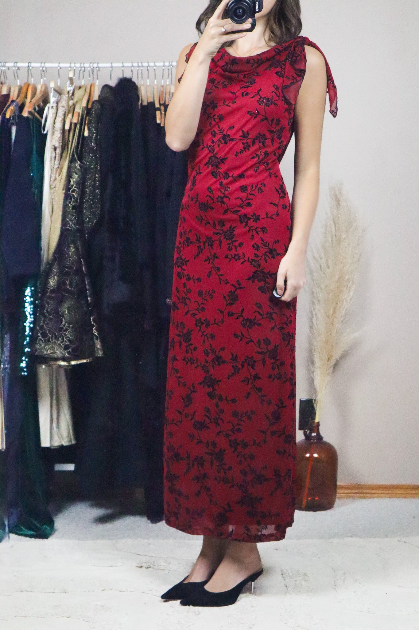 Vintage x Velvet Mesh Maxi Dress (M)