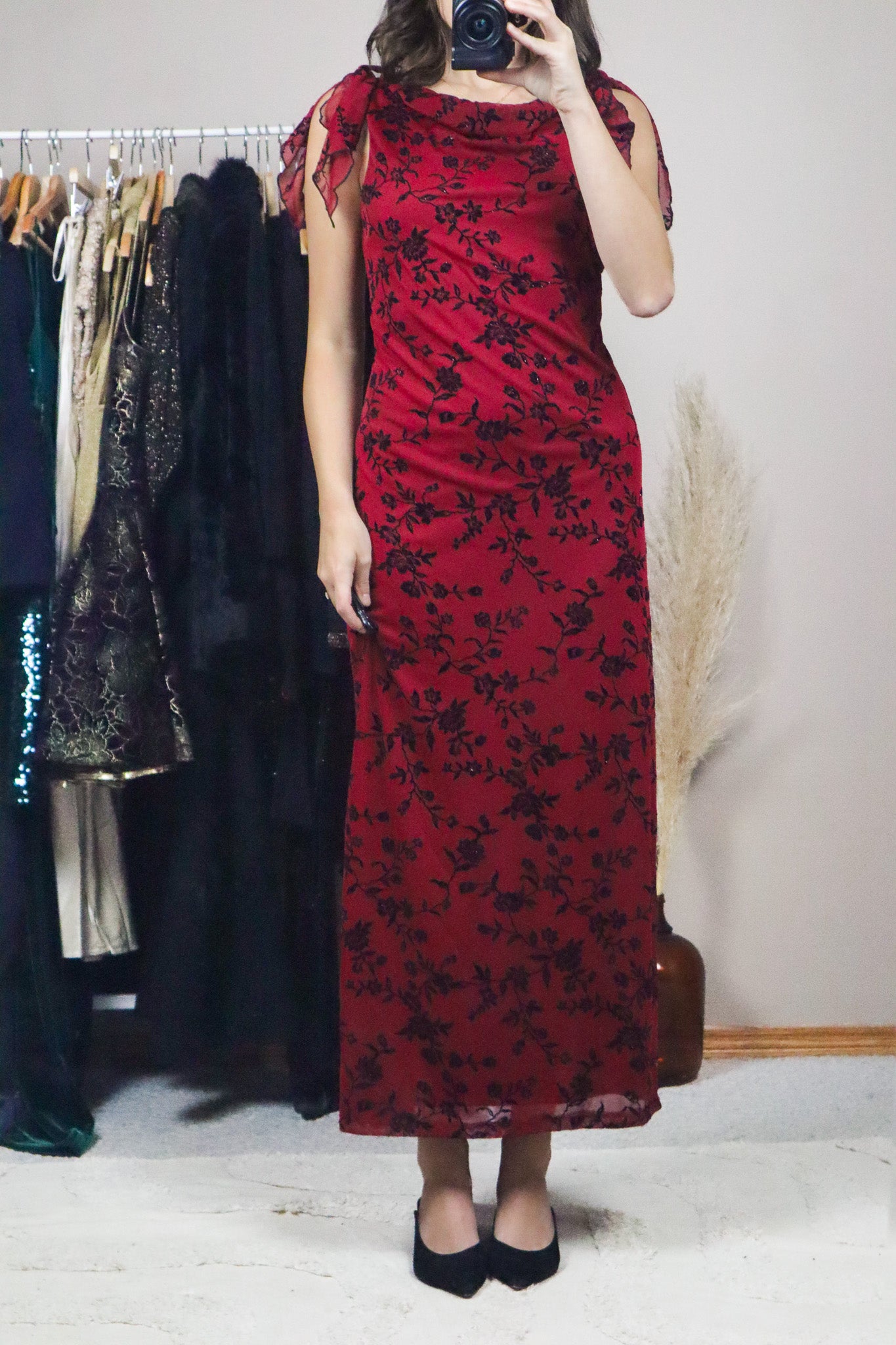 Vintage x Velvet Mesh Maxi Dress (M)