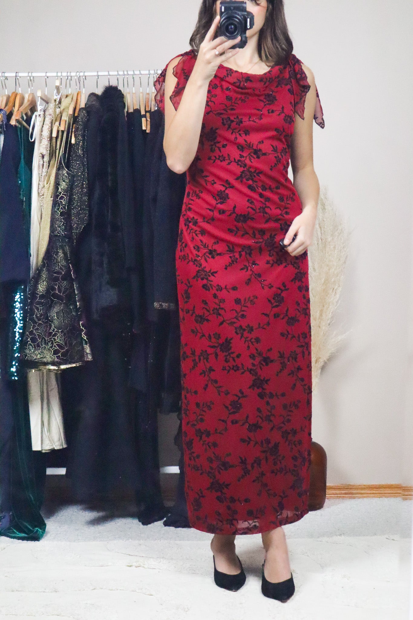 Vintage x Velvet Mesh Maxi Dress (M)