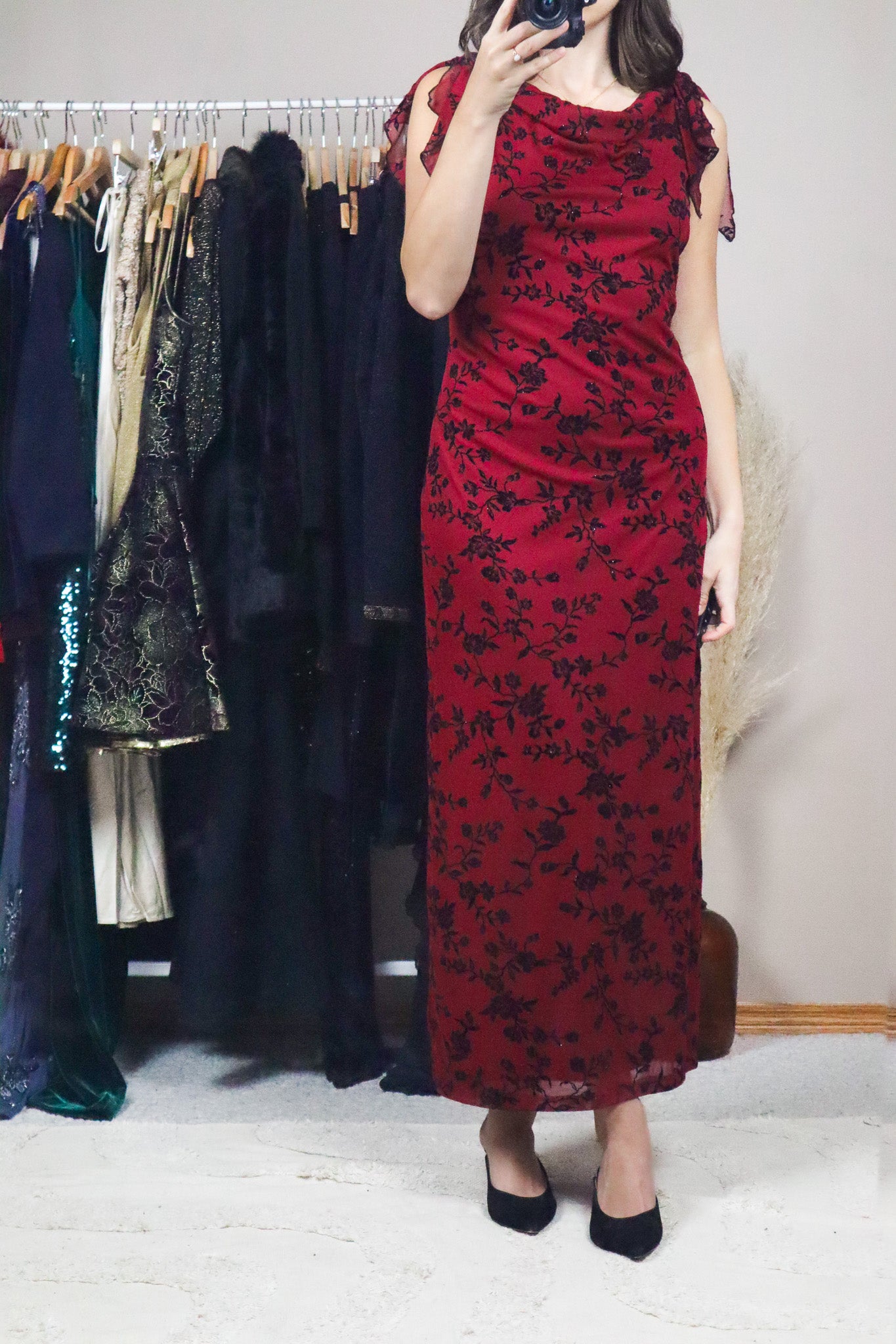 Vintage x Velvet Mesh Maxi Dress (M)