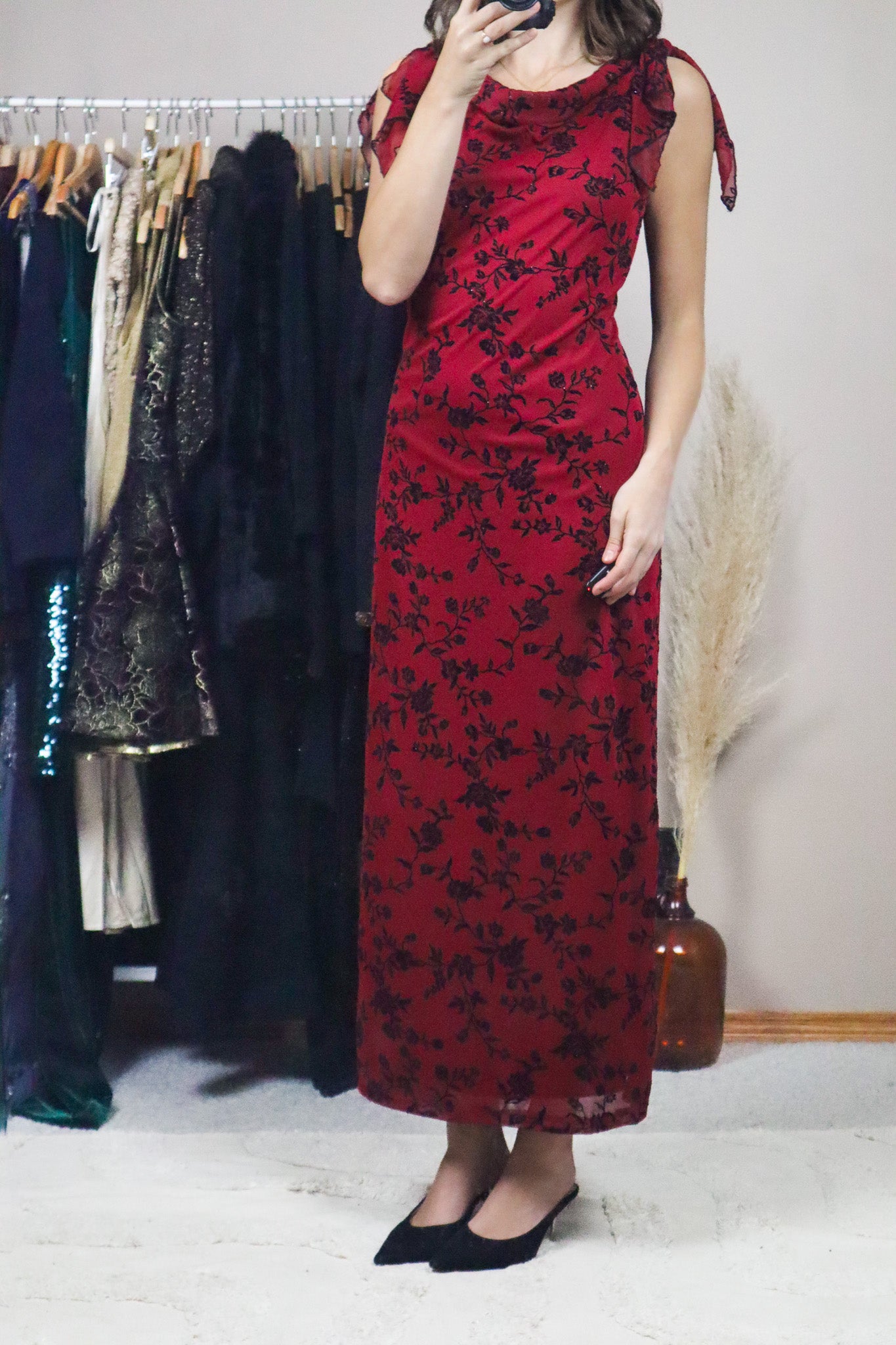 Vintage x Velvet Mesh Maxi Dress (M)