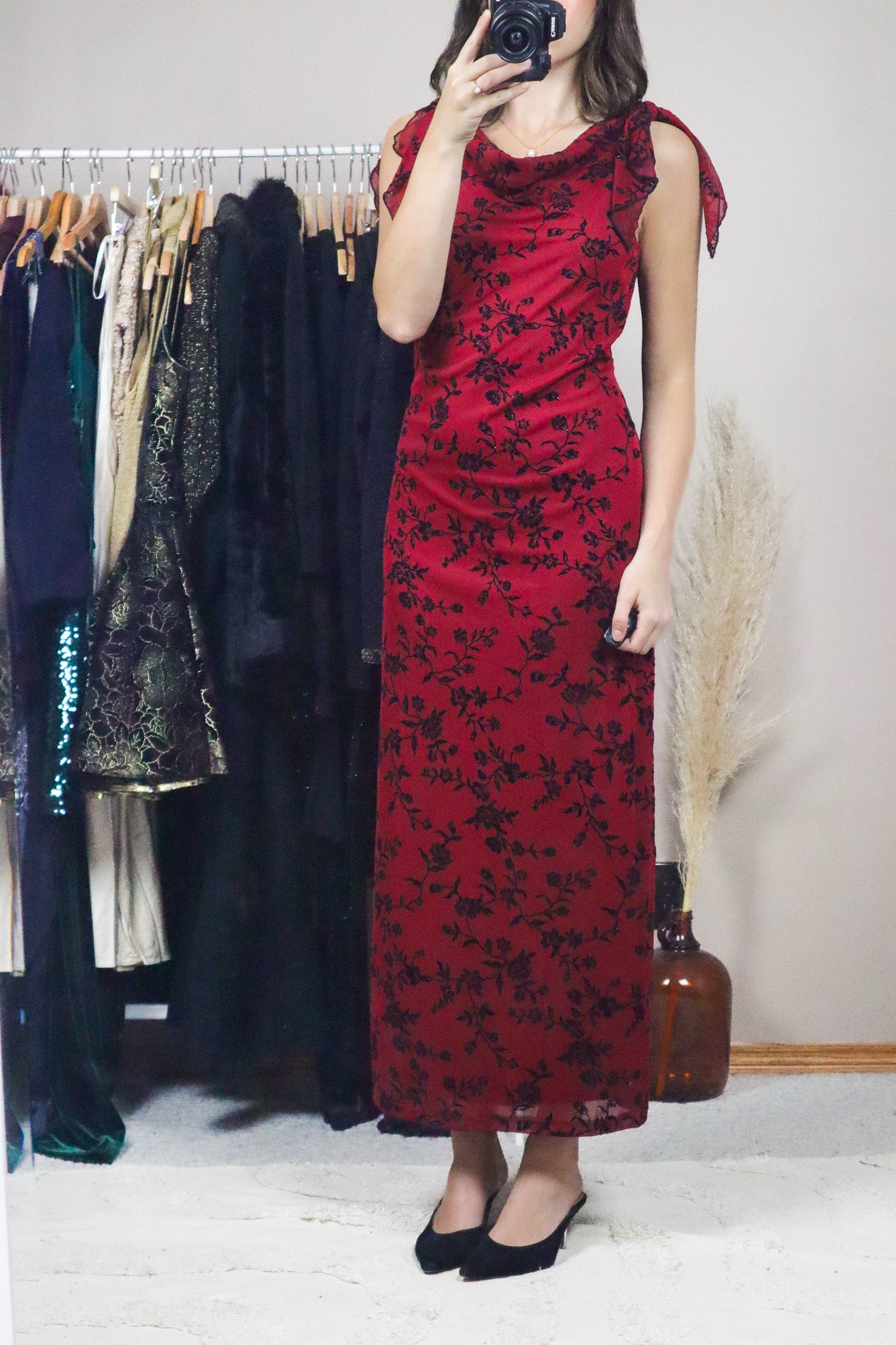 Vintage x Velvet Mesh Maxi Dress (M)