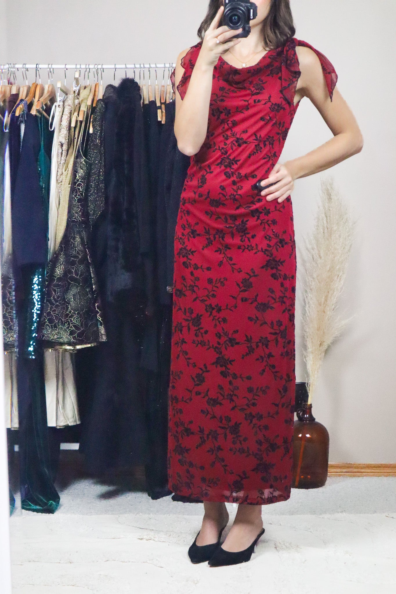 Vintage x Velvet Mesh Maxi Dress (M)