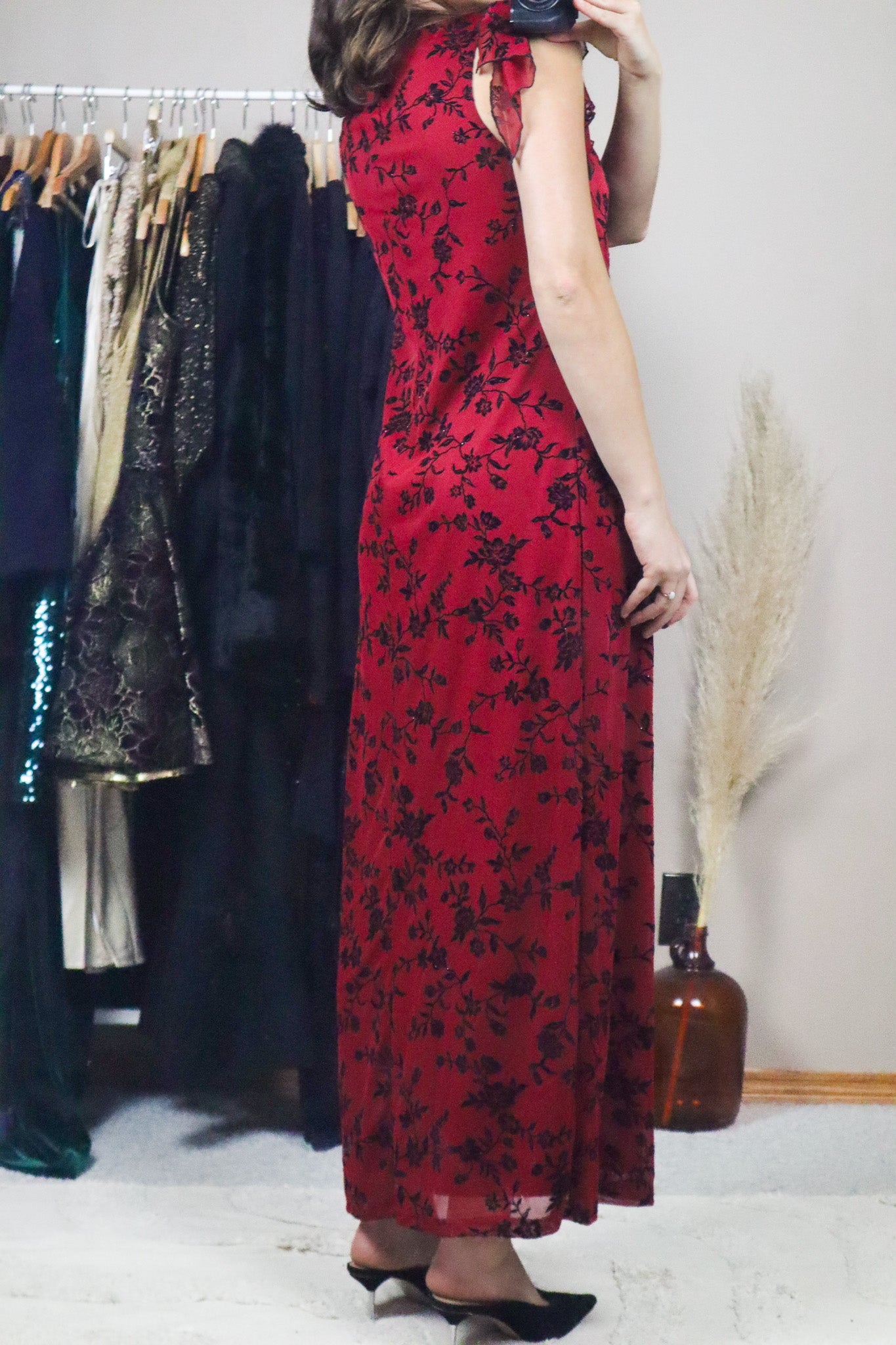 Vintage x Velvet Mesh Maxi Dress (M)