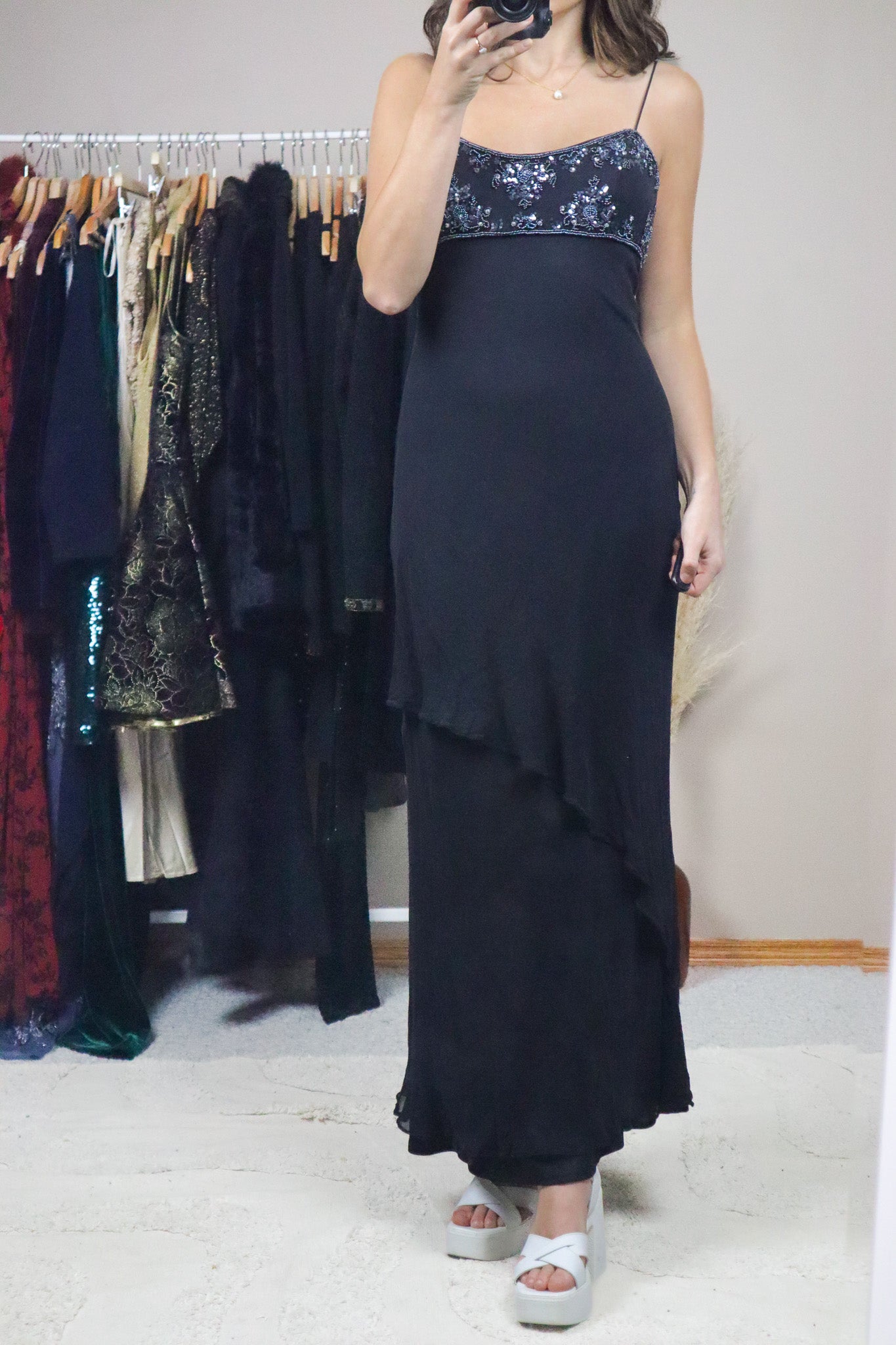 Vintage x Silk Beaded Maxi Dress (6/8)
